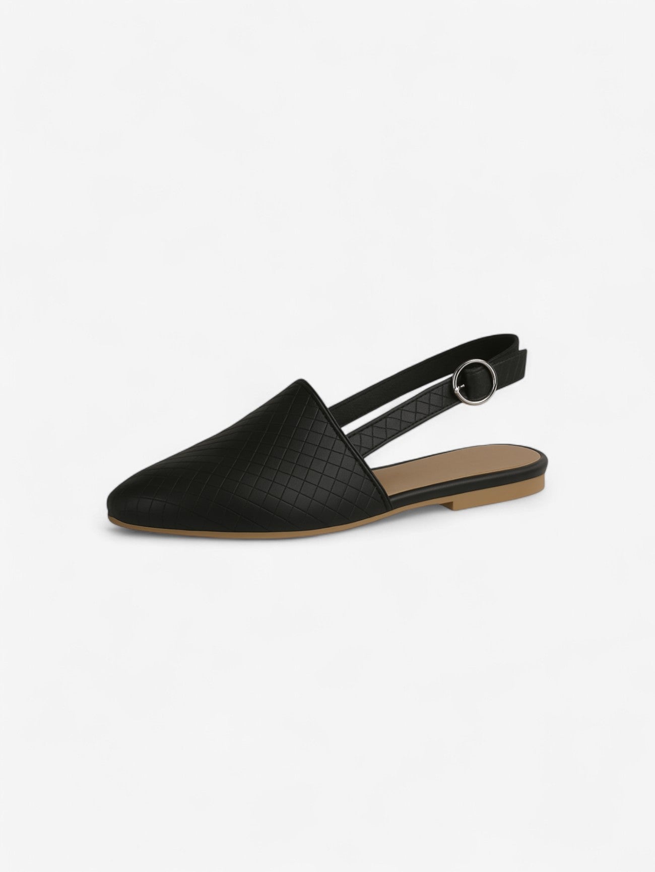 Jada | Women's Casual Woven Pointed Toe Slip On Flat Sandals