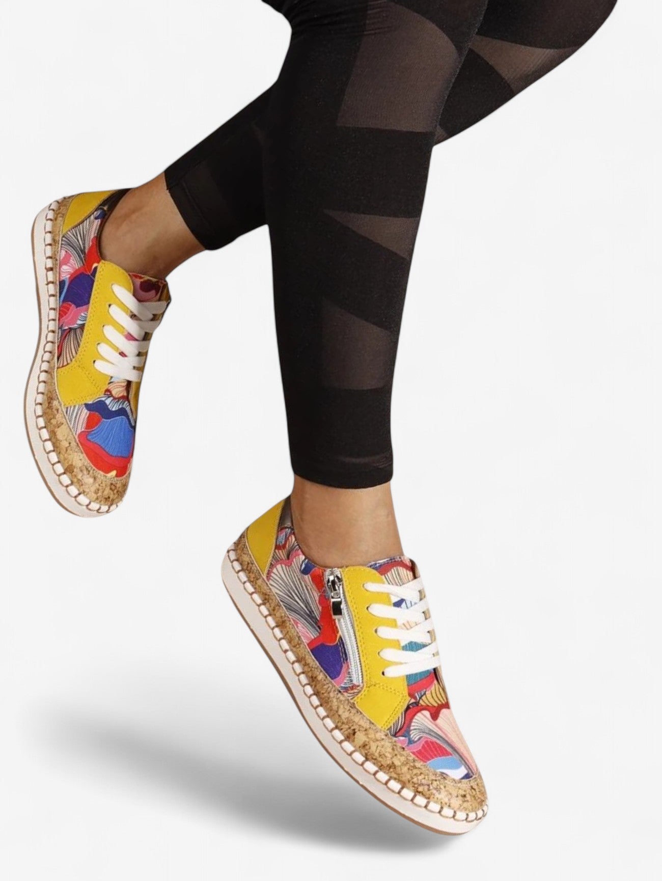 Jada | Women's Summer Colorful Casual Zipper Sneakers