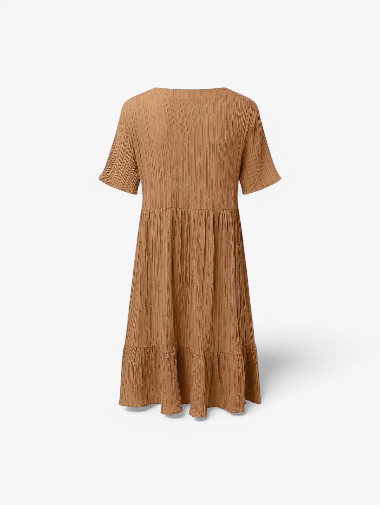 Jada | Women's Boho Pleated V-Neck Short Sleeve Summer Mini Dress