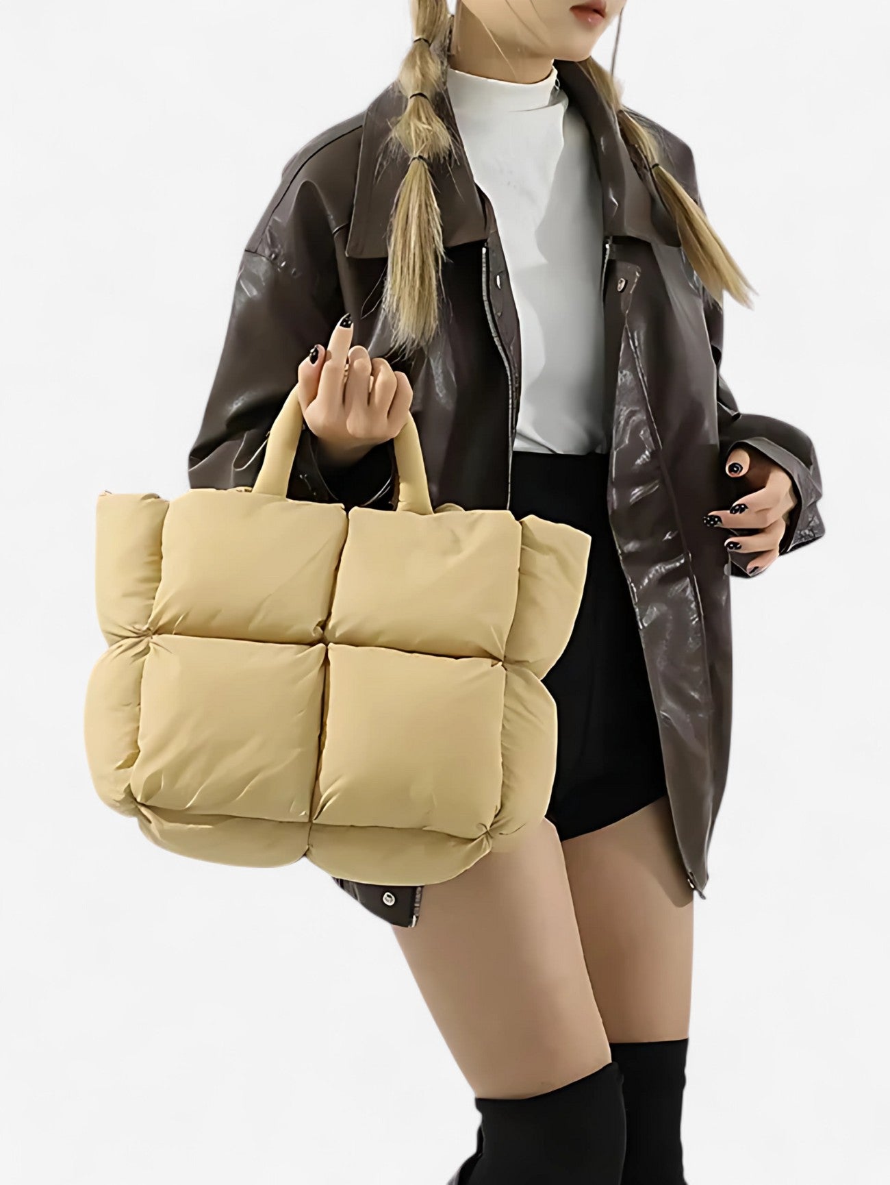 Jada | Women's Large Soft Daily Puffer Tote Bag