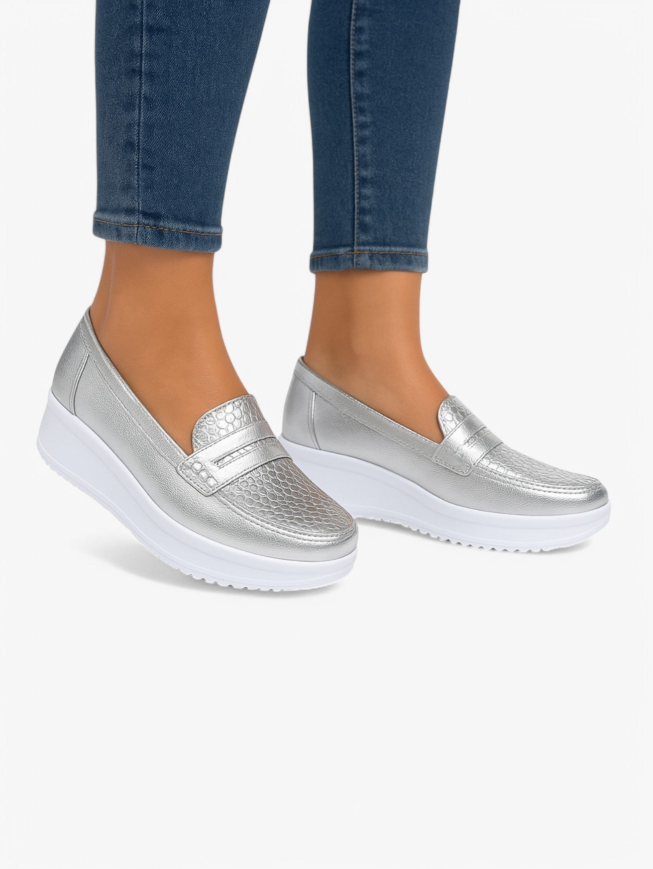 Jada | Women’s Casual Comfort Slip On Platform Sole Loafers