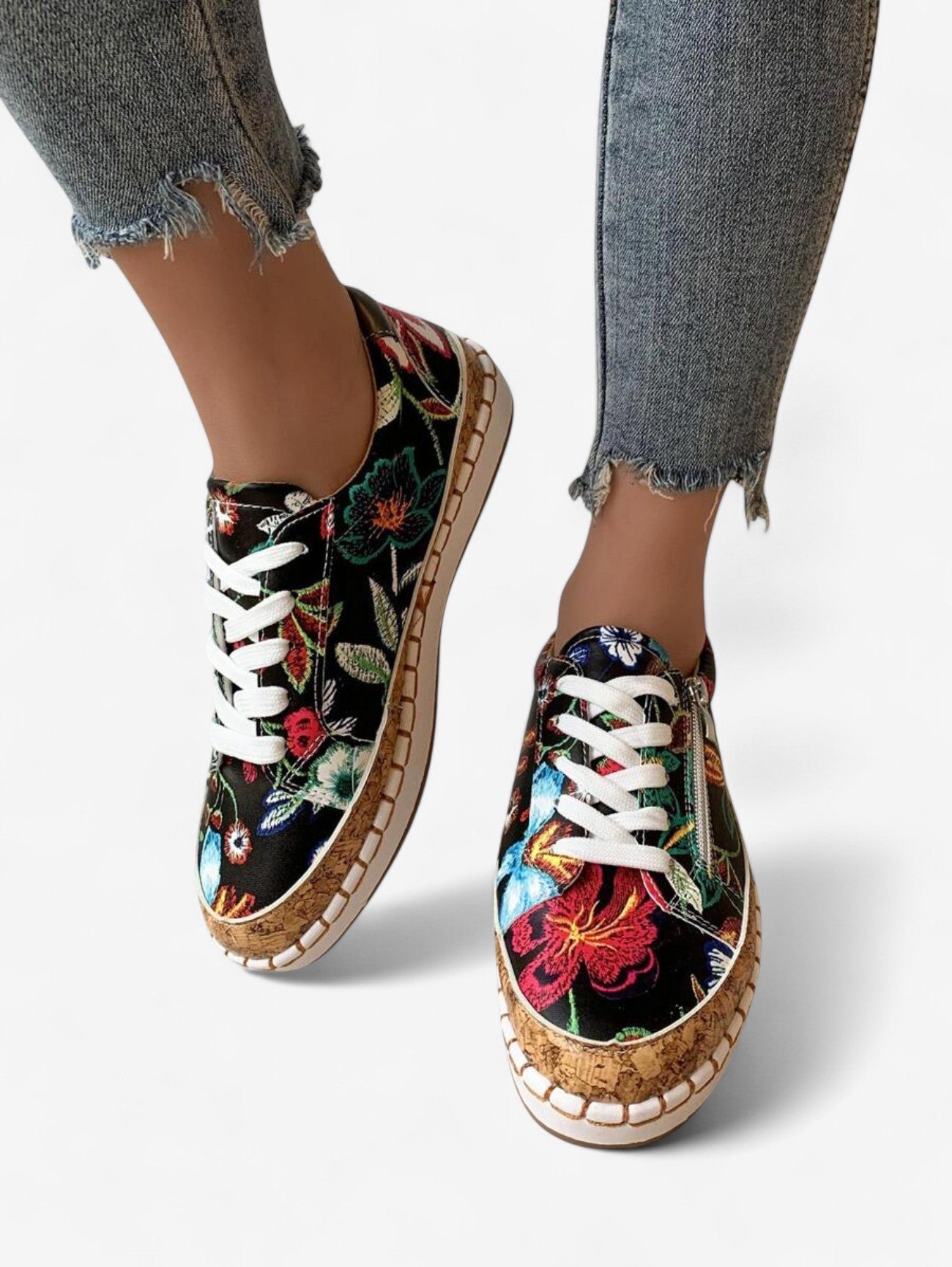 Jada | Women's Summer Colorful Casual Zipper Sneakers