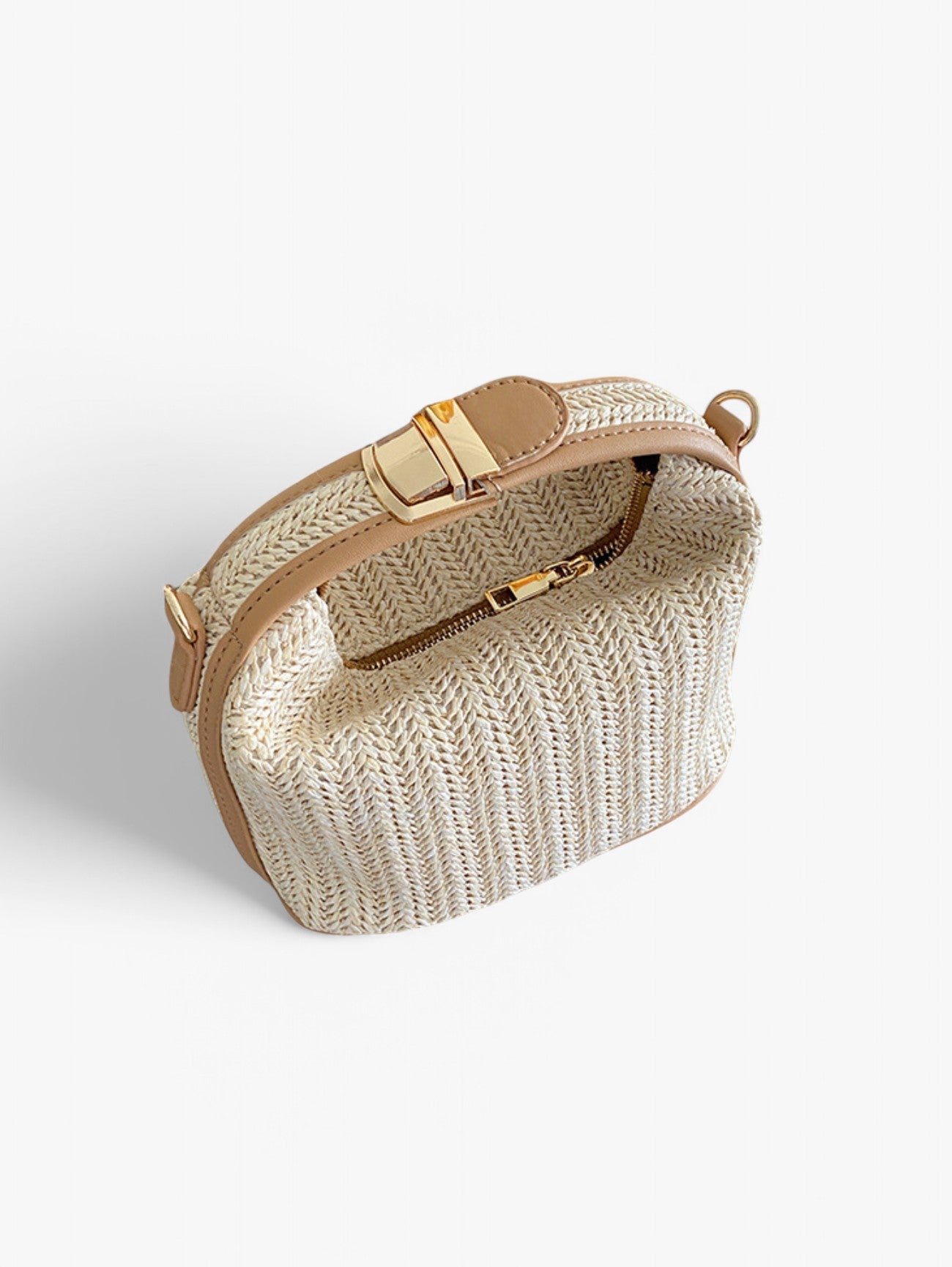 Jada | Women's Handmade Knitted Straw Rattan Shoulder Bag Handbag