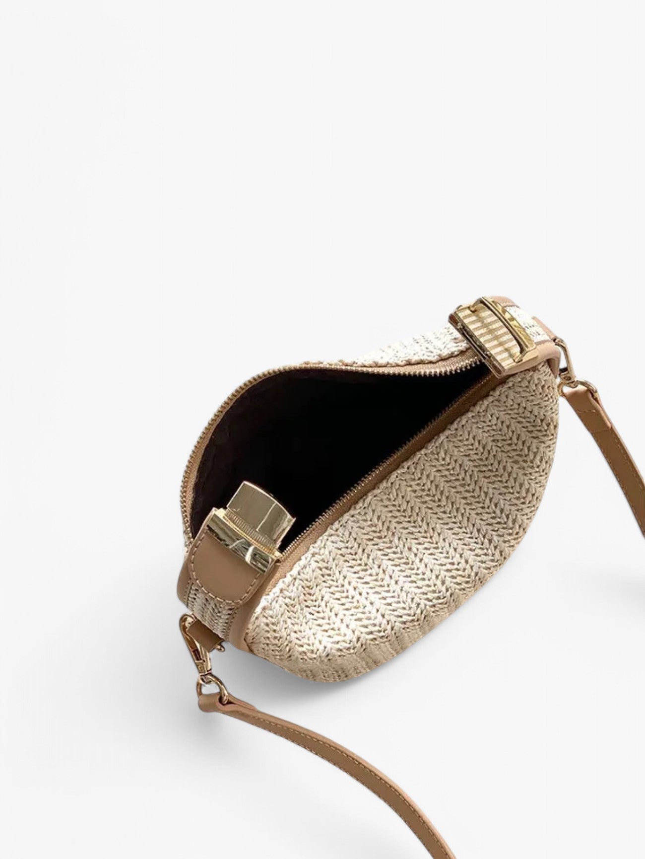 Jada | Women's Handmade Knitted Straw Rattan Shoulder Bag Handbag