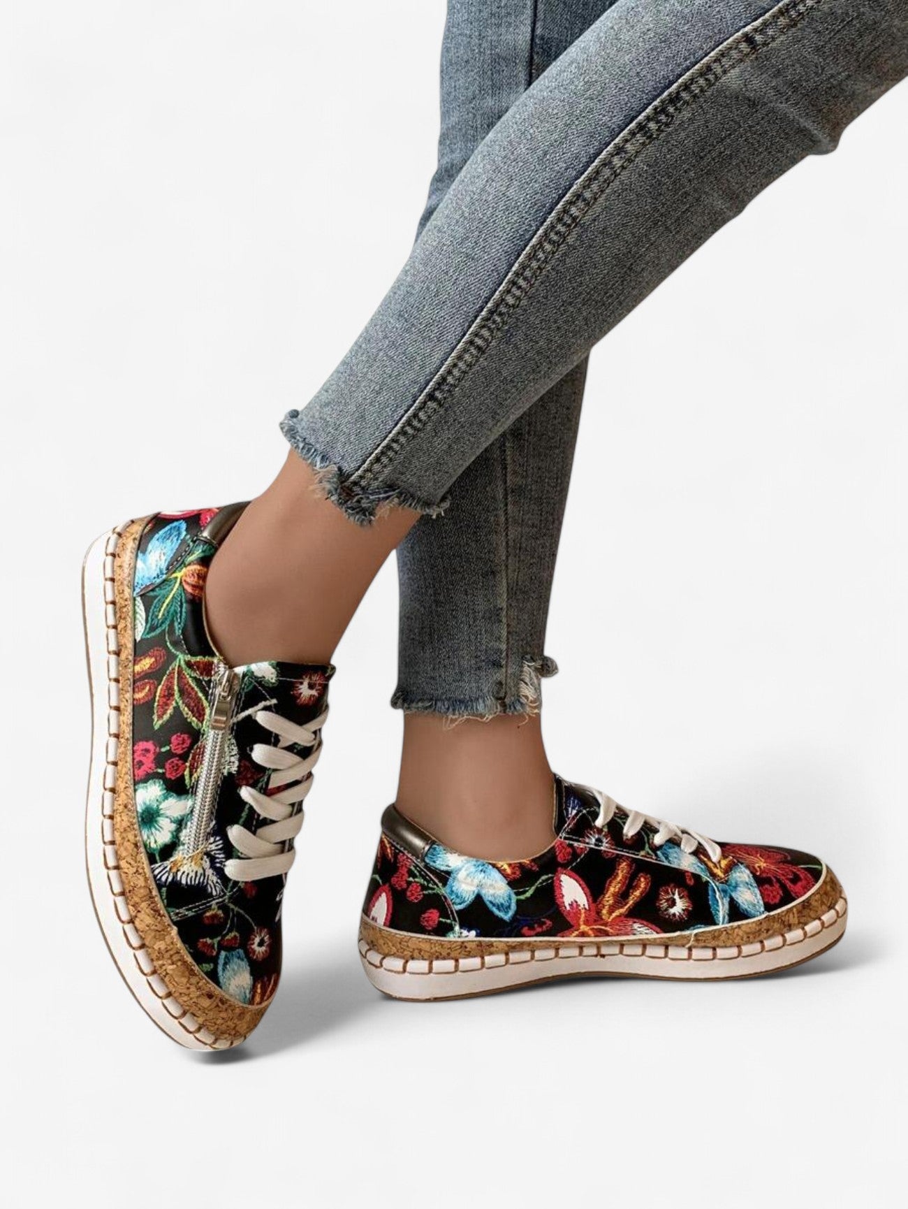 Jada | Women's Summer Colorful Casual Zipper Sneakers