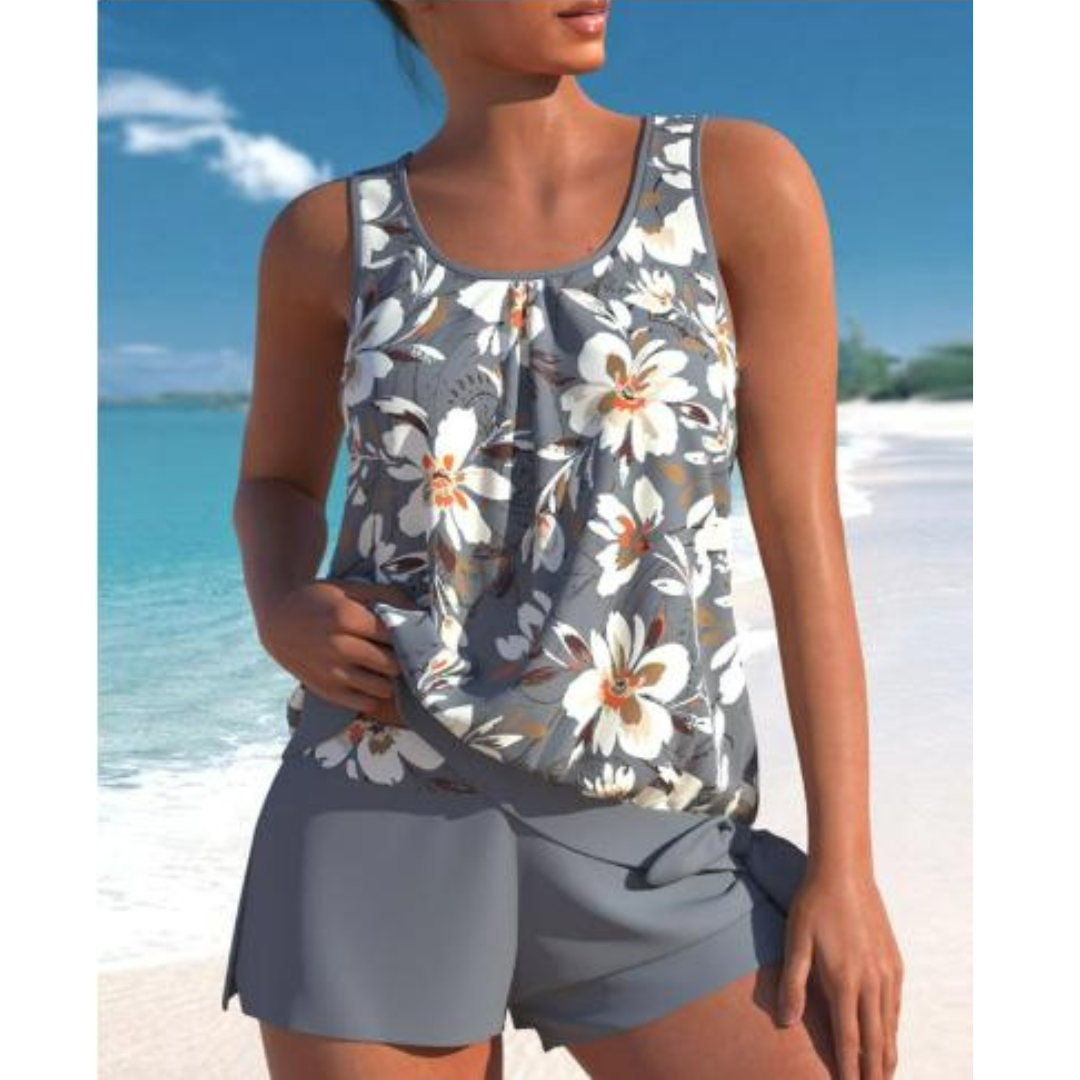 Women's Summer Floral Tankini Set