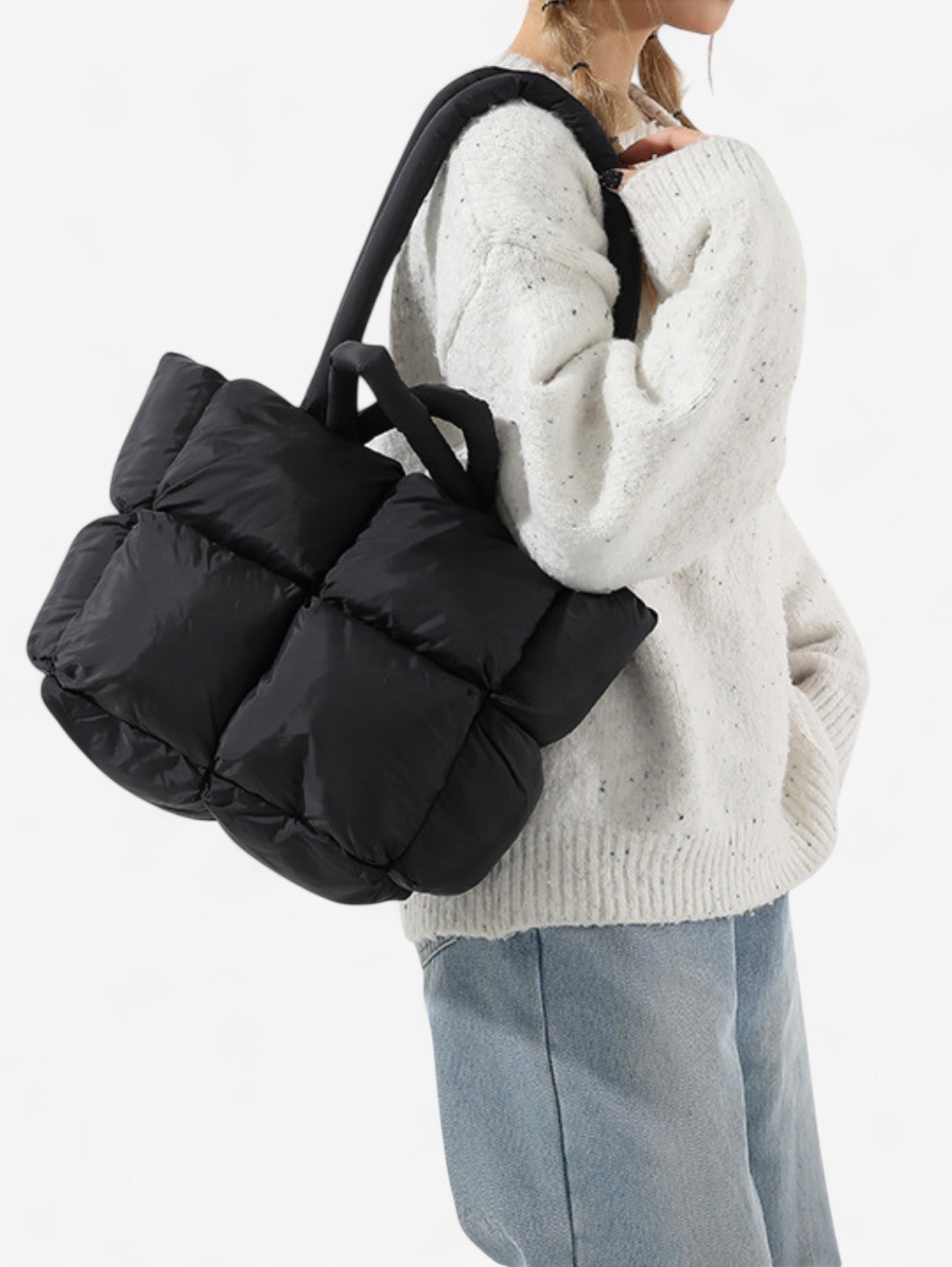 Jada | Women's Large Soft Daily Puffer Tote Bag