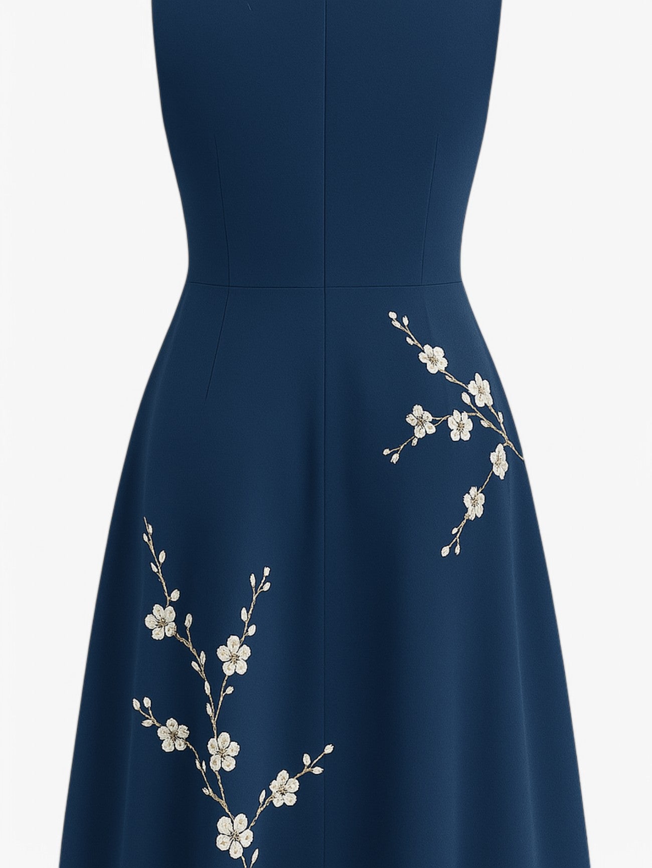 Jada | Women's Sleeveless V Neck A Line Midi Dress