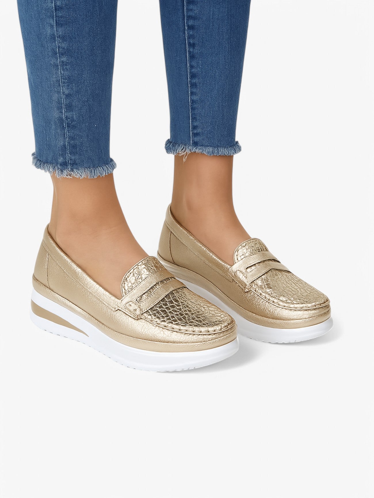 Jada | Women’s Casual Comfort Slip On Platform Sole Loafers