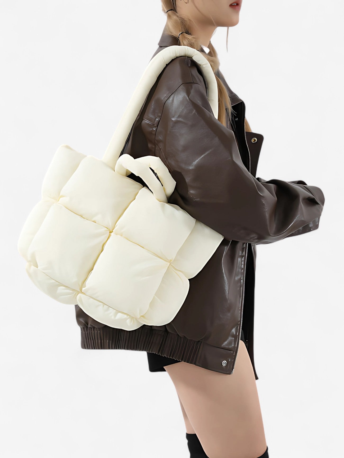 Jada | Women's Large Soft Daily Puffer Tote Bag