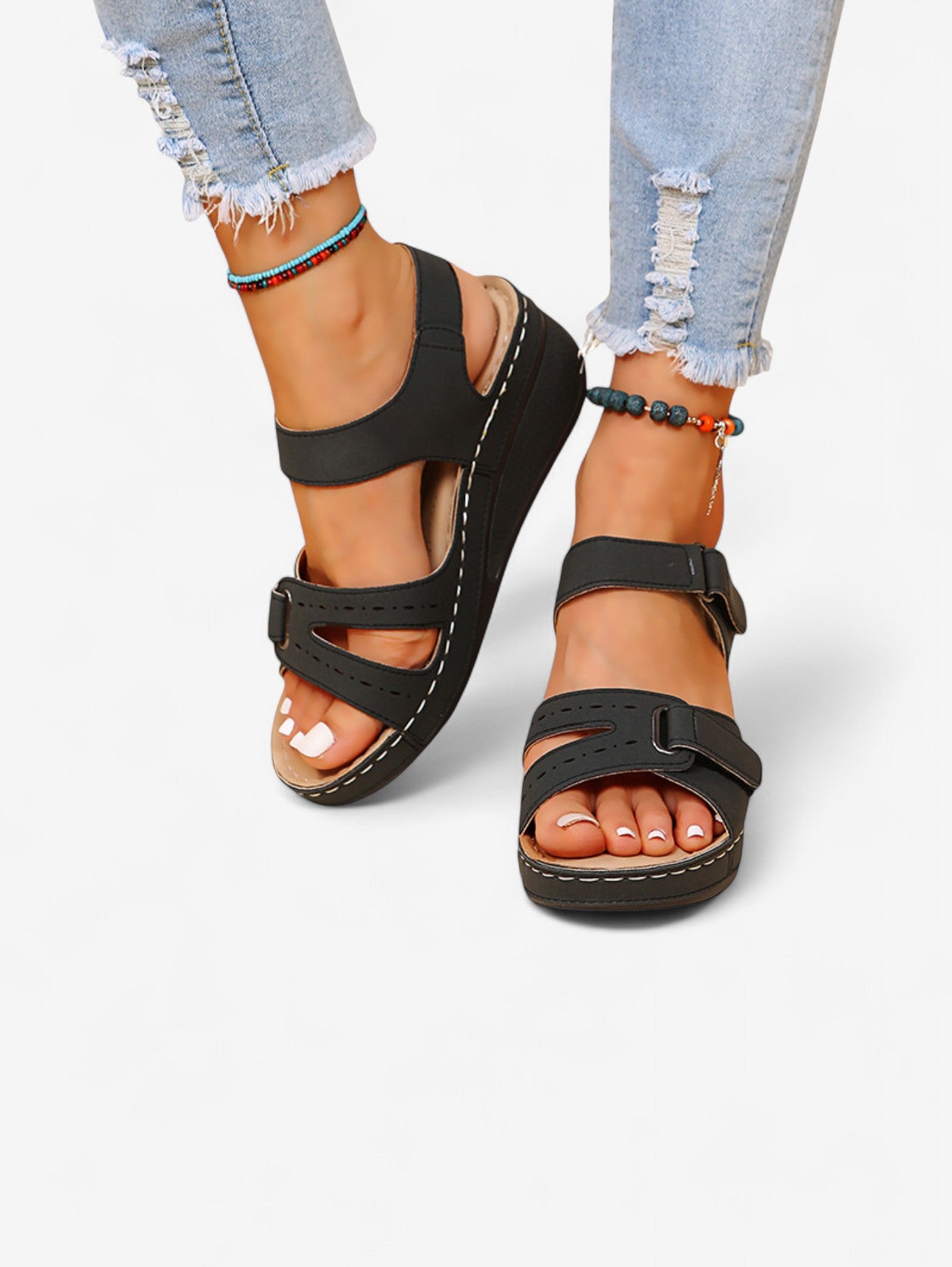 Jada | Women's Comfortable Classic Wedge Sandals with Arch Support