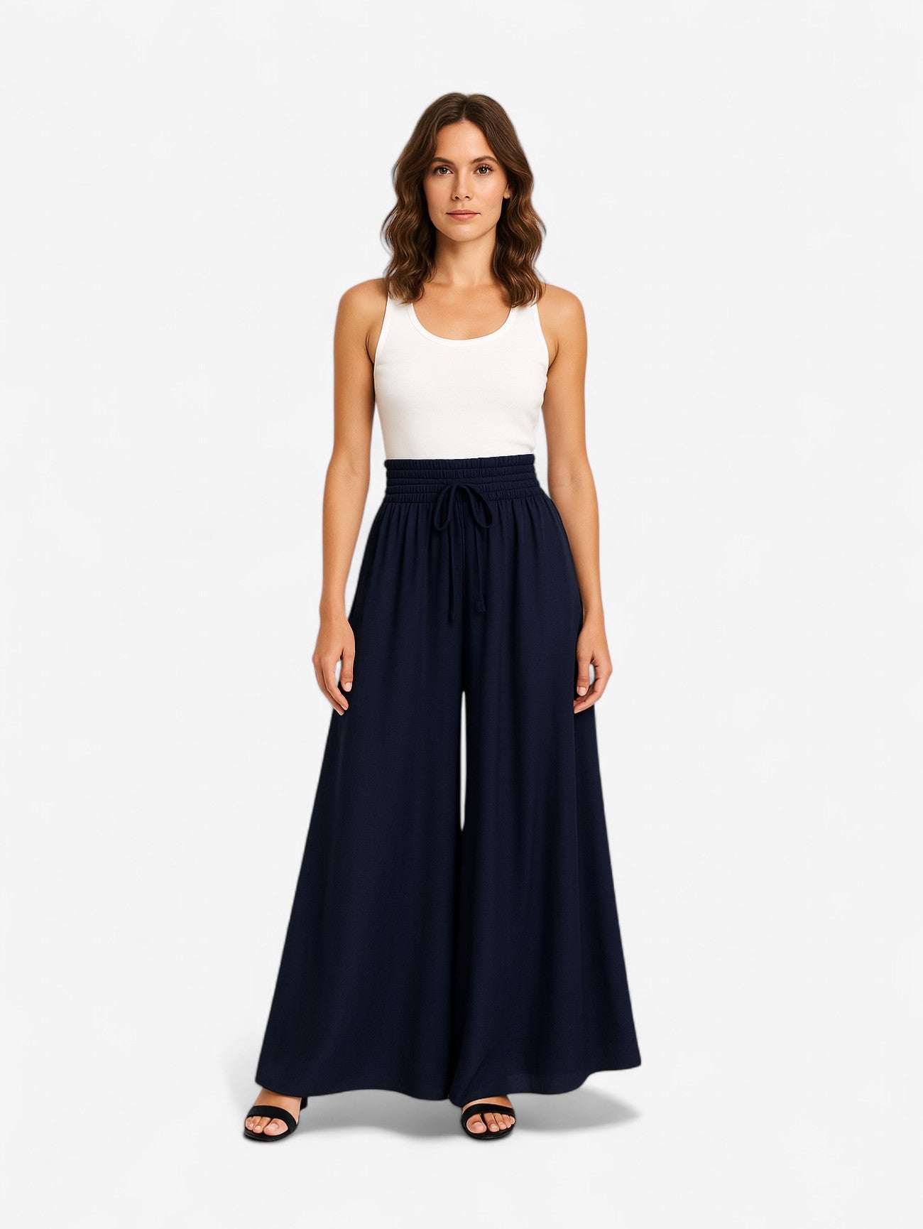 Jada | Women's Adjustable Summer High Waist Wide Leg Palazzo Pants