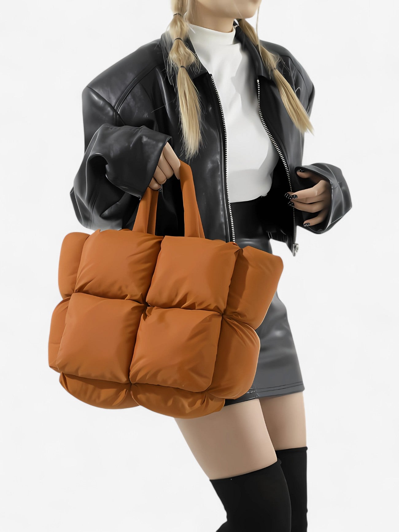 Jada | Women's Large Soft Daily Puffer Tote Bag