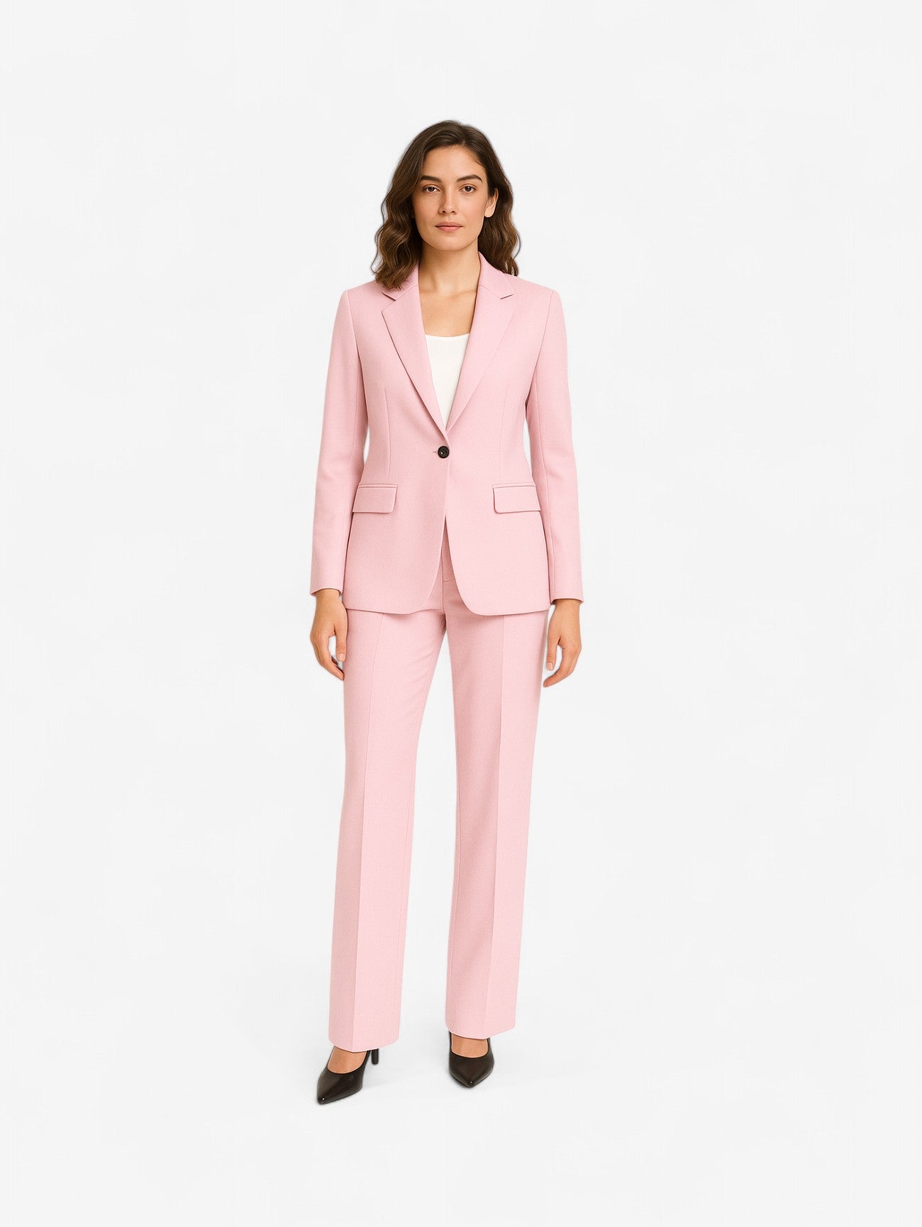Jada | Women's 2 Piece Slim Fit Suit Set Blazer and Straight Leg Pants