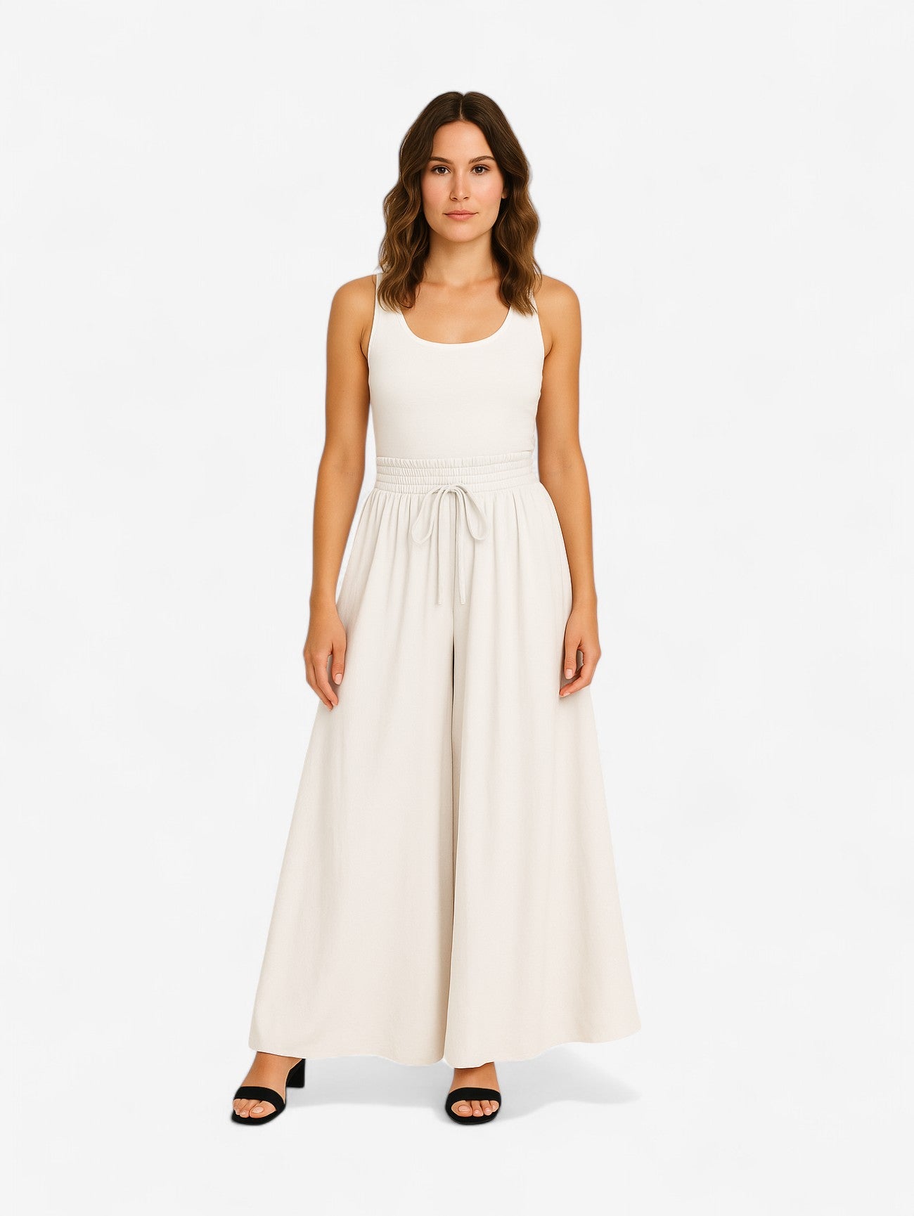 Jada | Women's Adjustable Summer High Waist Wide Leg Palazzo Pants