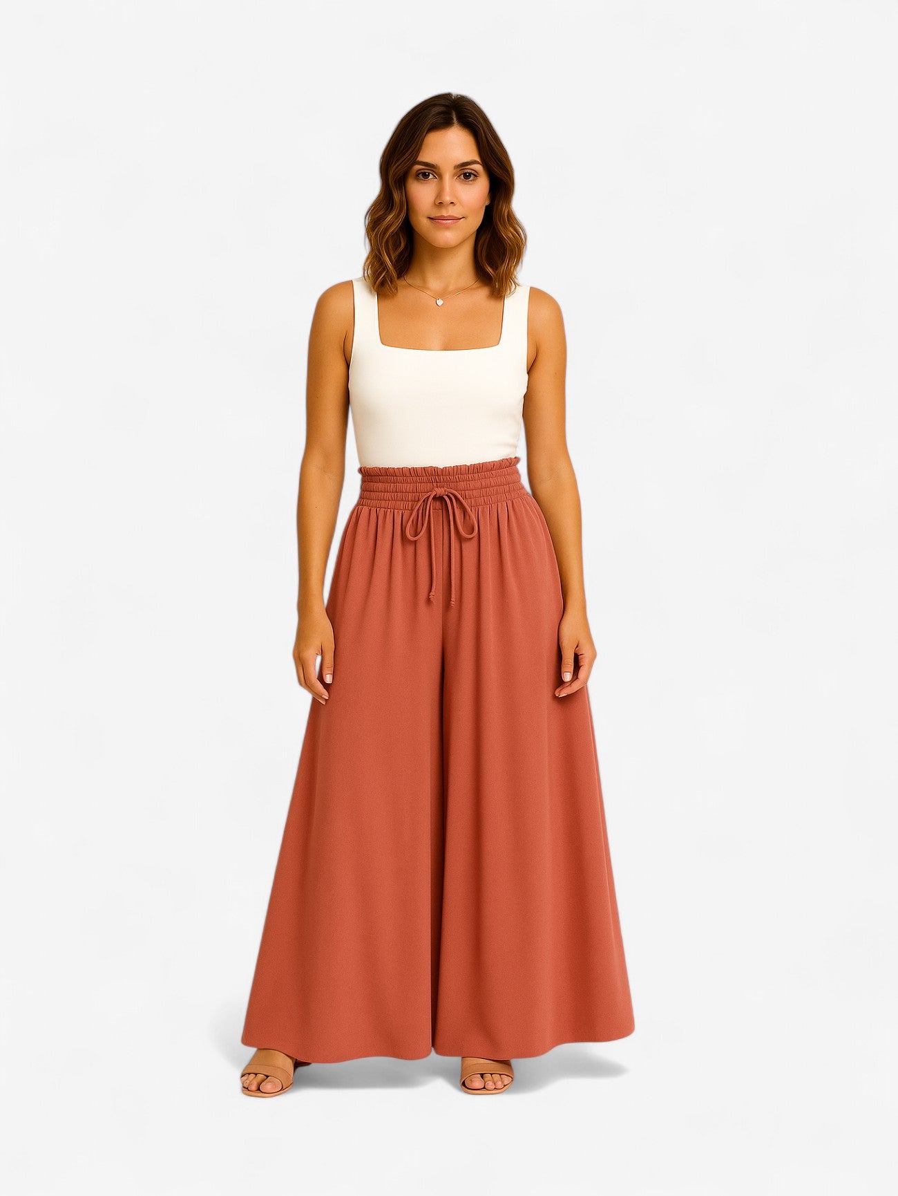 Jada | Women's Adjustable Summer High Waist Wide Leg Palazzo Pants