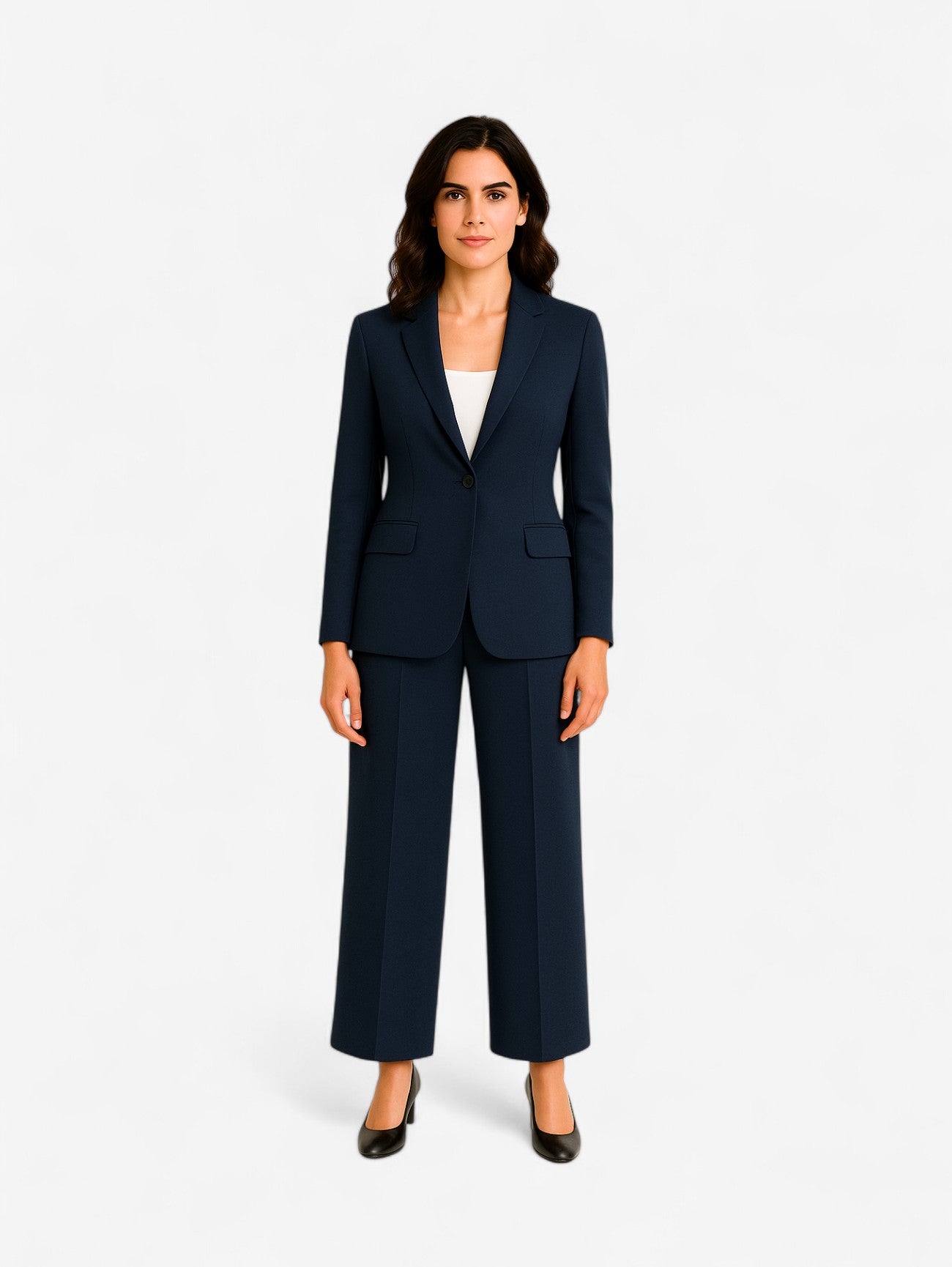 Jada | Women's 2 Piece Slim Fit Suit Set Blazer and Straight Leg Pants