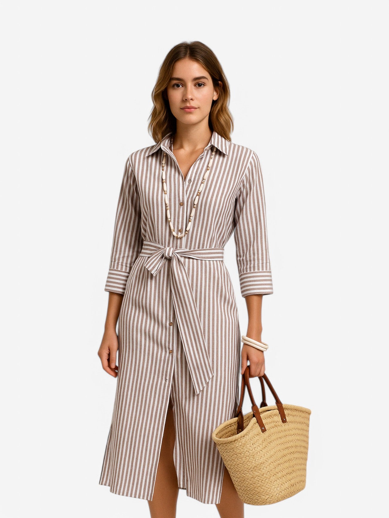 Jada | Women's Lace Up Long Sleeve Print Summer Maxi Dress