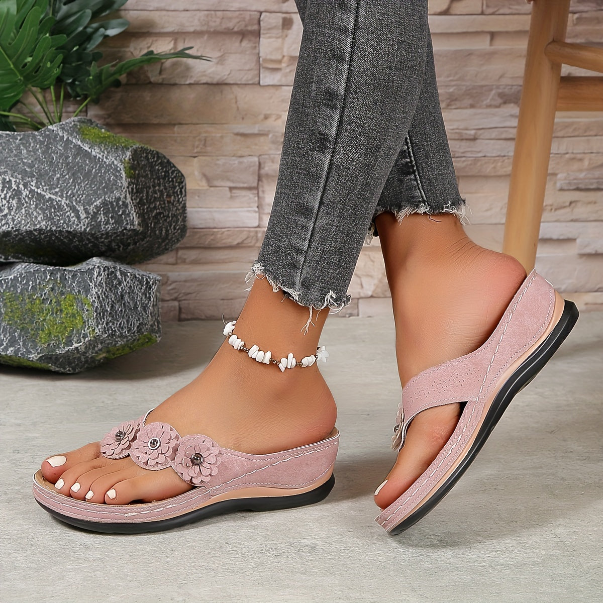 Jada | Women's Floral Wedge Sandals