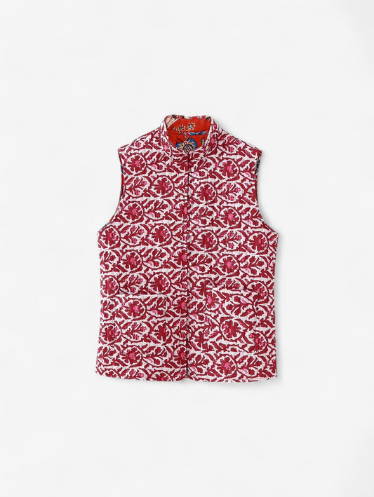 Jada | Women's  Reversible Floral Sleeveless Quilted Vest