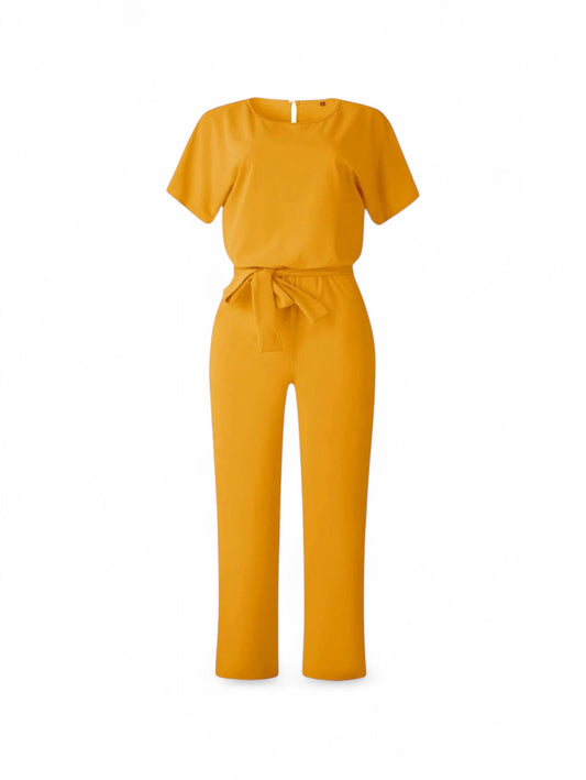 Jada | Women's Elegant Short Sleeve Wide Leg Jumpsuit