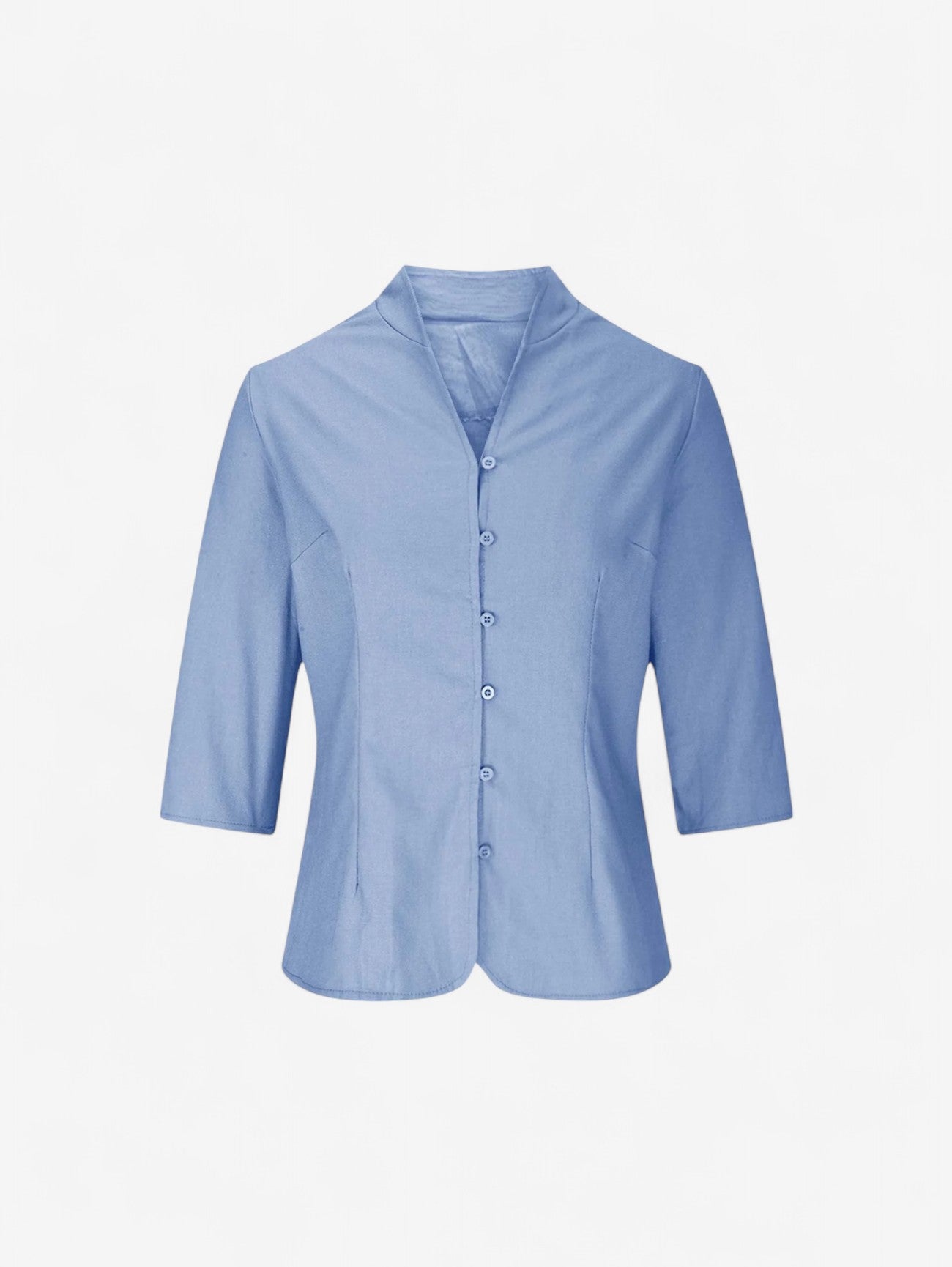 Jada | Women's Button Down Mandarin Collar Blouse Top