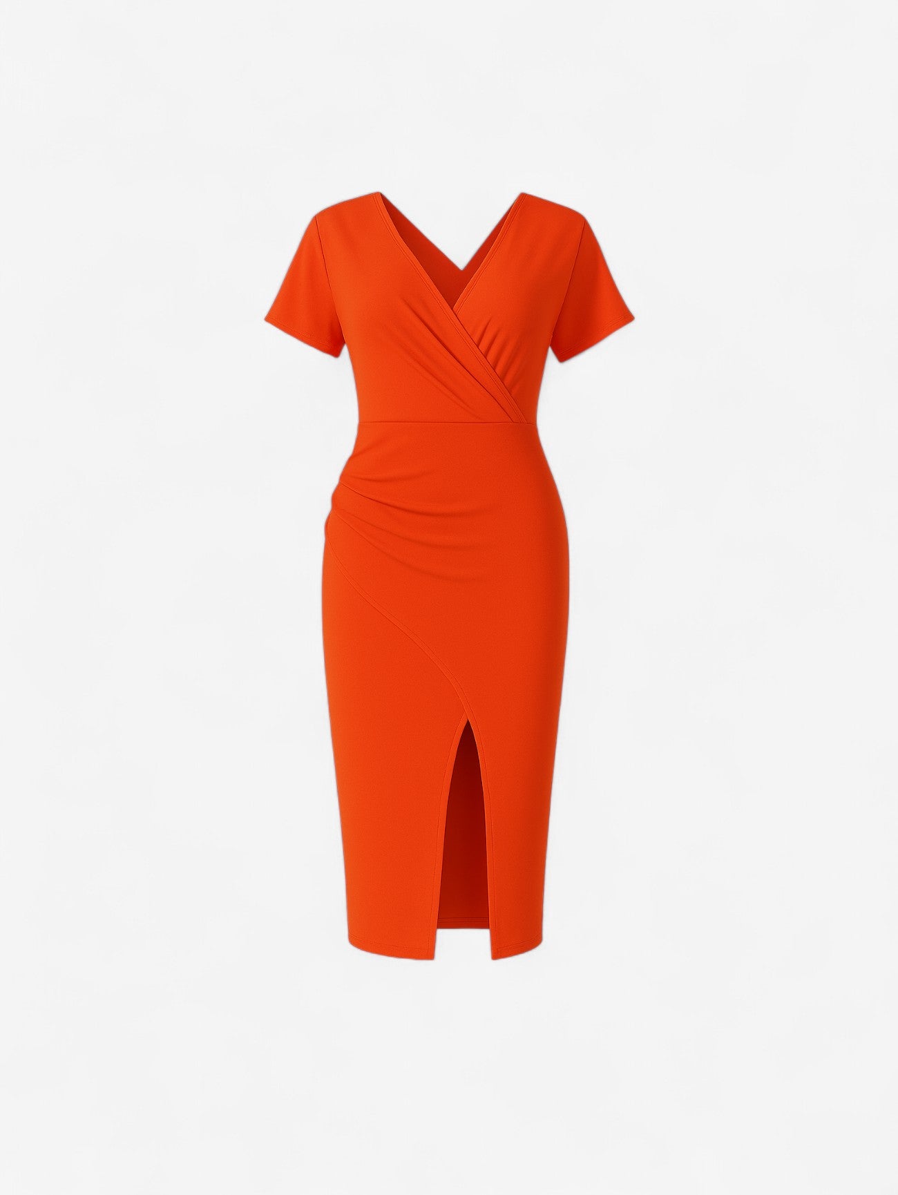 Jada | Women's Formal Wedding Guest Split Bodycon Midi Dress