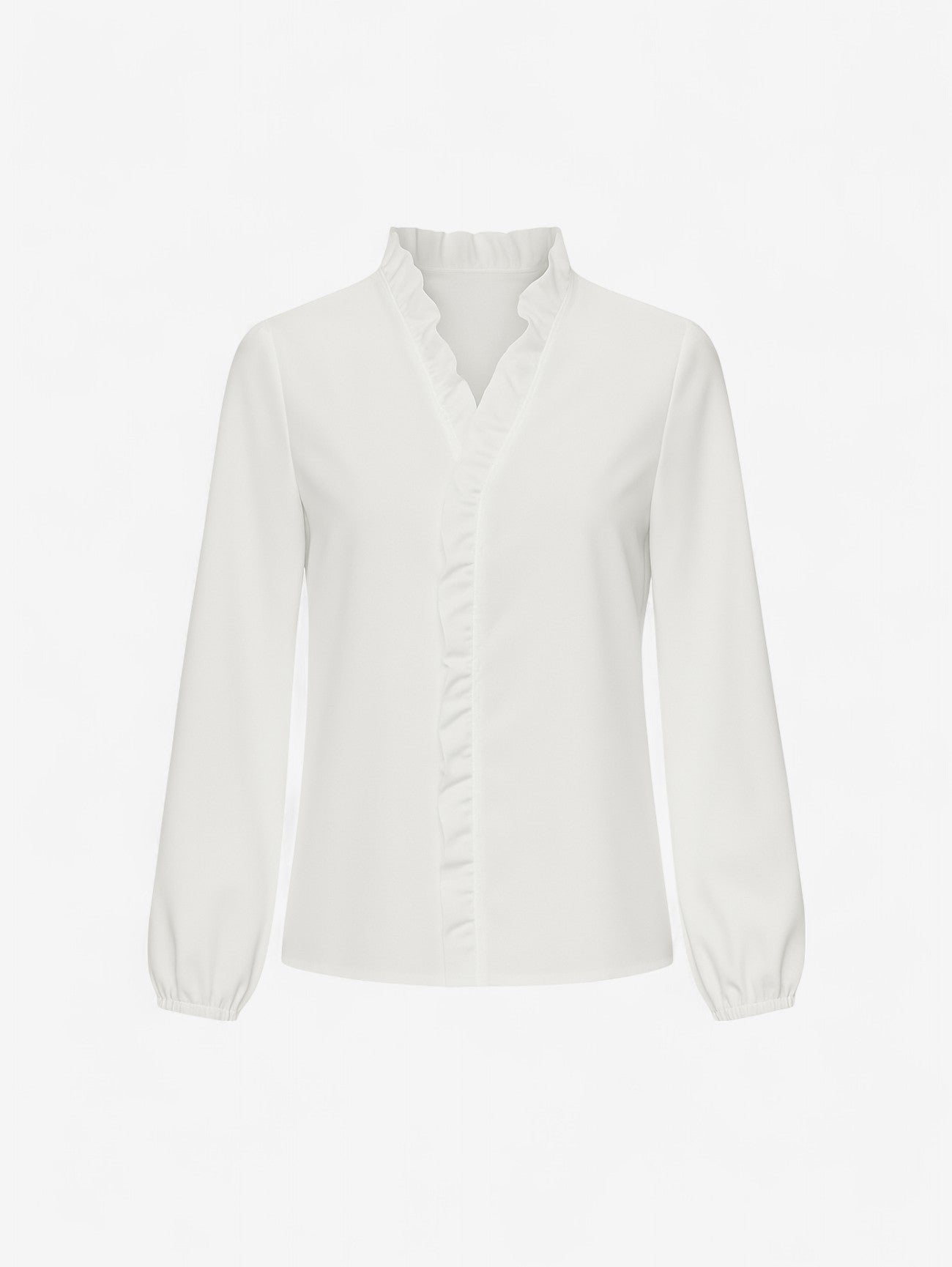 Jada | Women's Long Sleeve Loose Ruffle Shirt Top