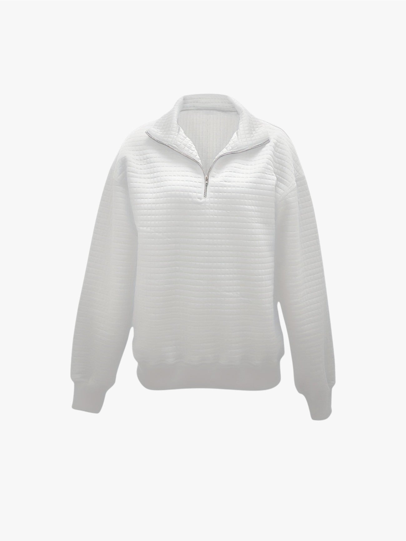 Jada | Women's Elegant Quilted Pullover Sweatshirt Top Long Sleeve