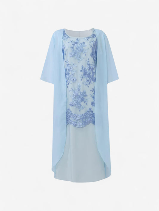 Jada | Women's Wedding Guest Dress with  Shoulder Coat
