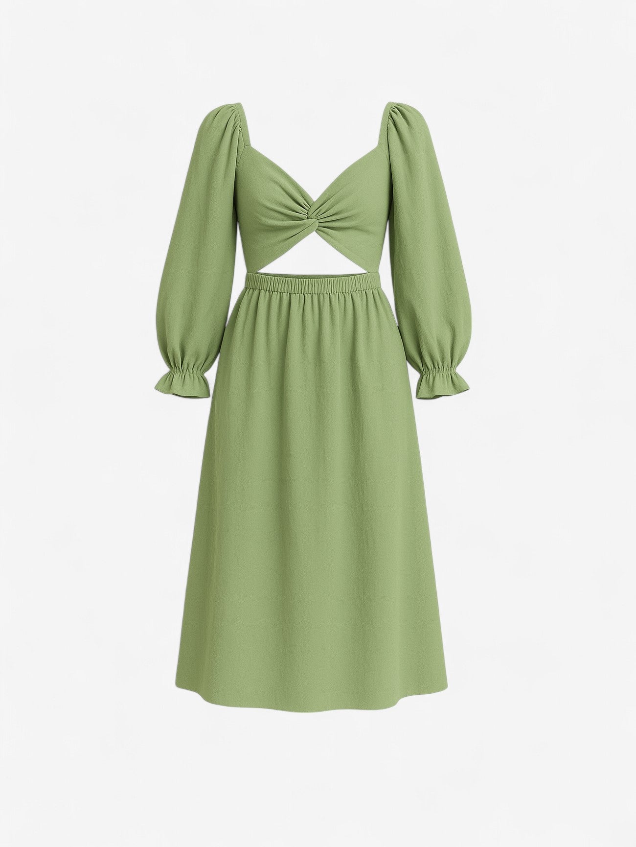 Jada | Women's Wrap Cutout Maxi Dress with Smocked Waist