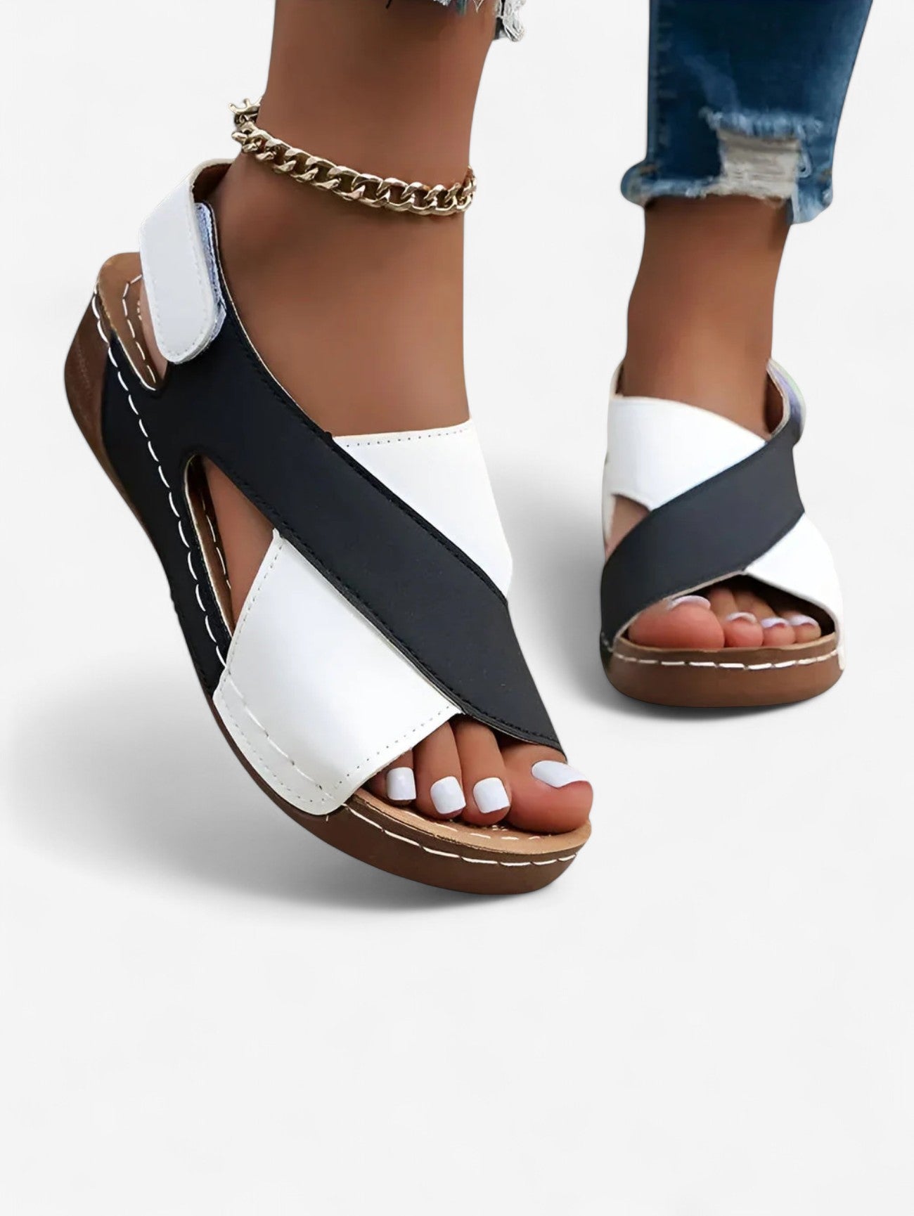 Jada | Women's Summer Open Toe Velcro Sandals