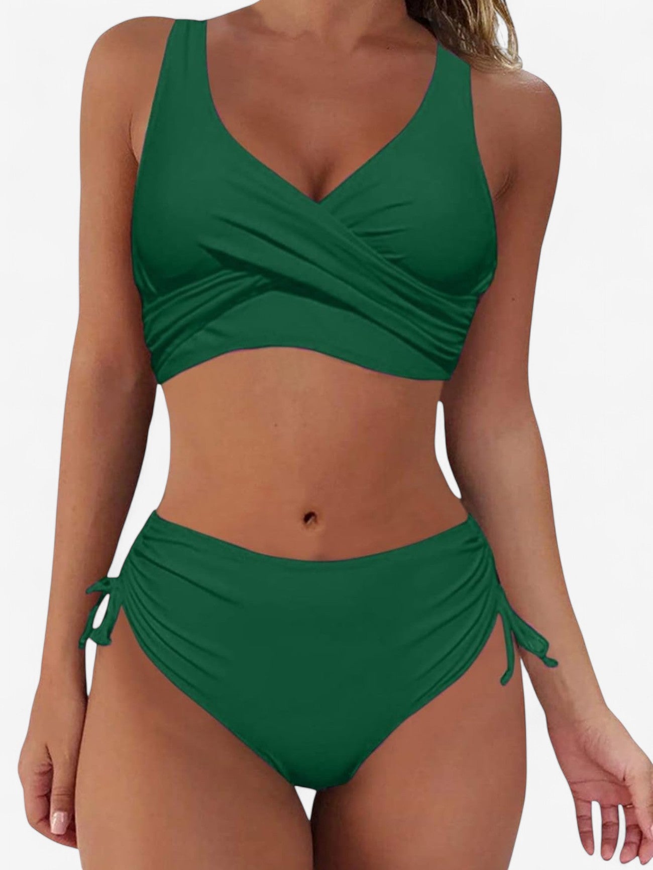 Jada | Women's 2 Piece Lace Up Back High Waisted Bikini Set