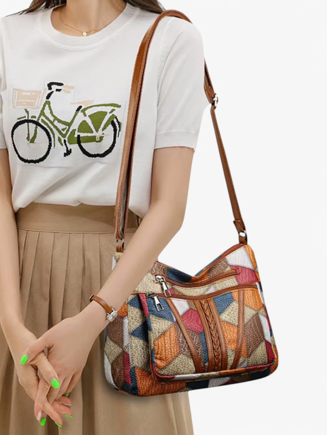 Jada | Women's Everyday Patchwork Boho Shoulder Crossbody Bag