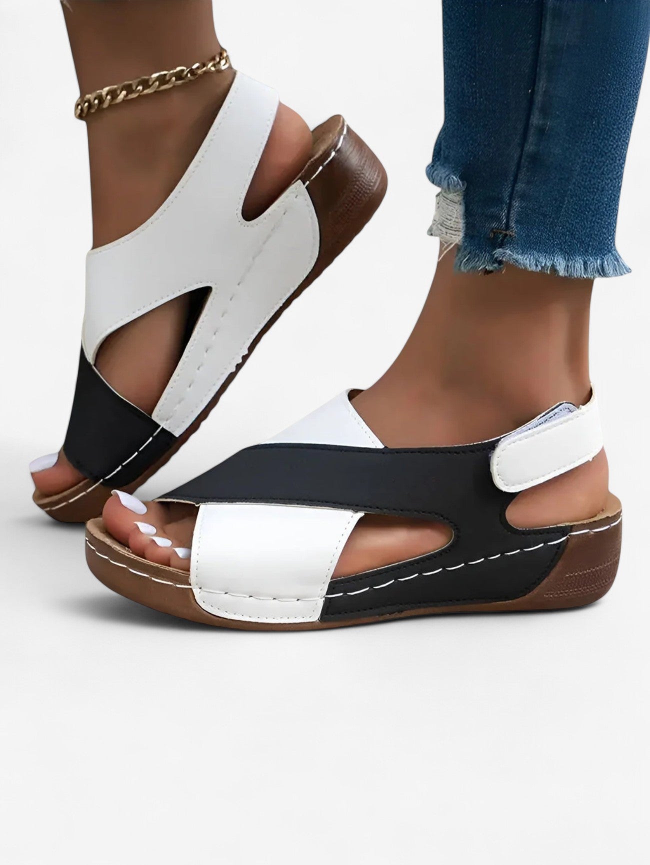 Jada | Women's Summer Open Toe Velcro Sandals
