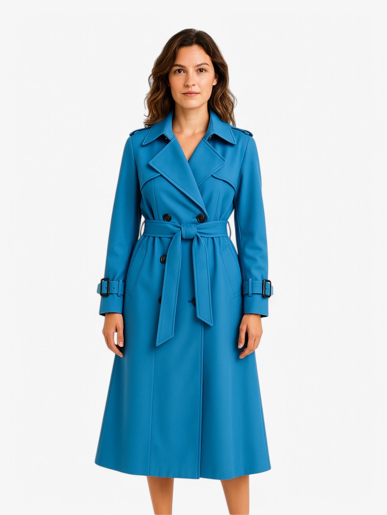 Jada | Women's Classic Vintage Slim Trenchcoat Coat with Adjustable Belt