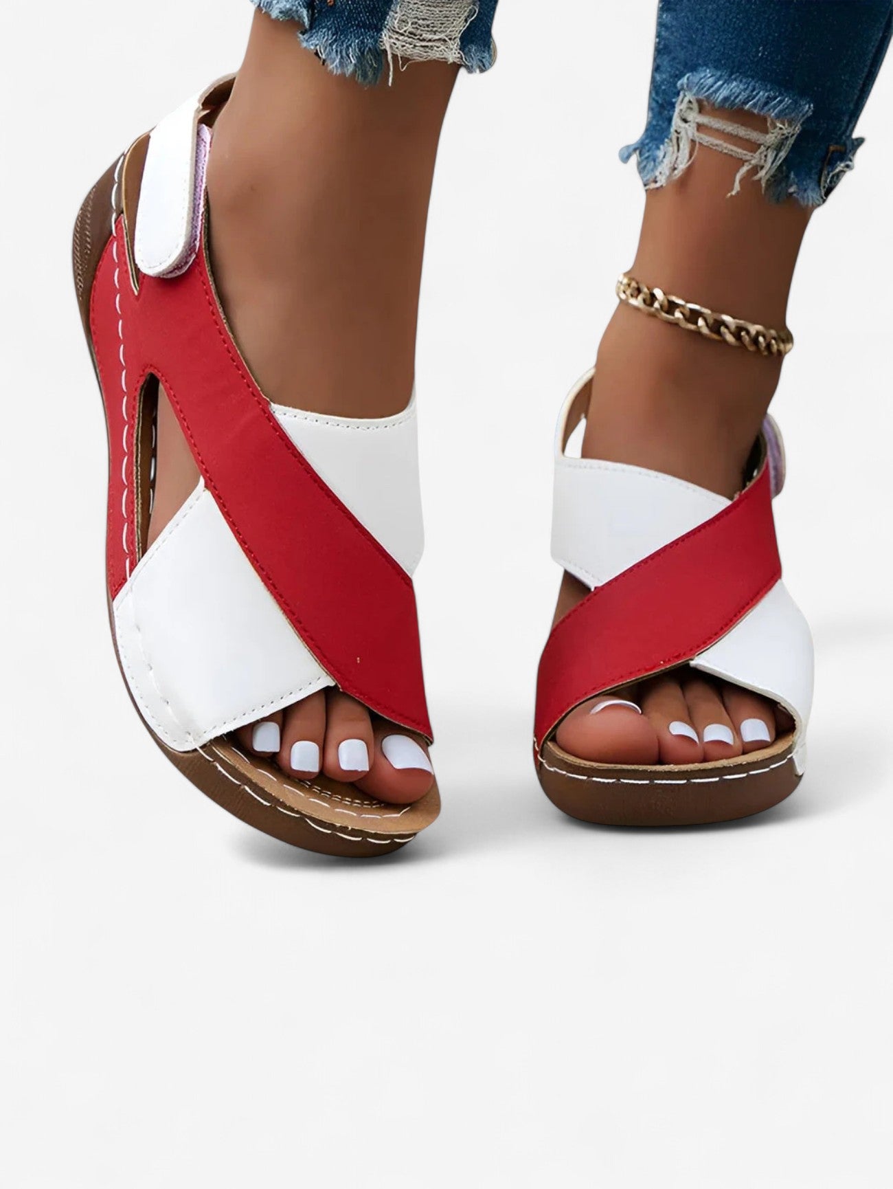 Jada | Women's Summer Open Toe Velcro Sandals
