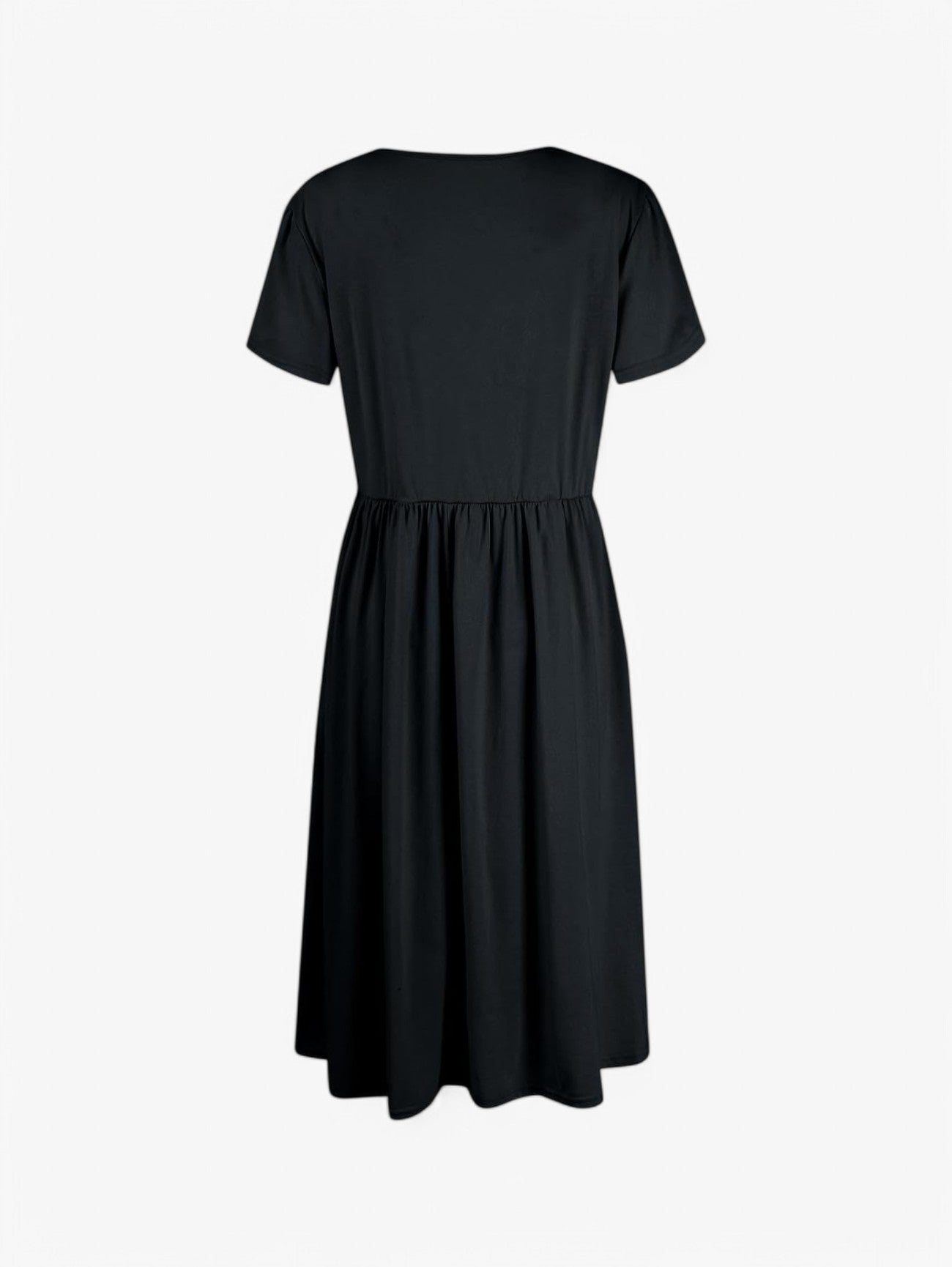 Jada | Women's Short Sleeve Pleated A Line Summer Maxi Dress
