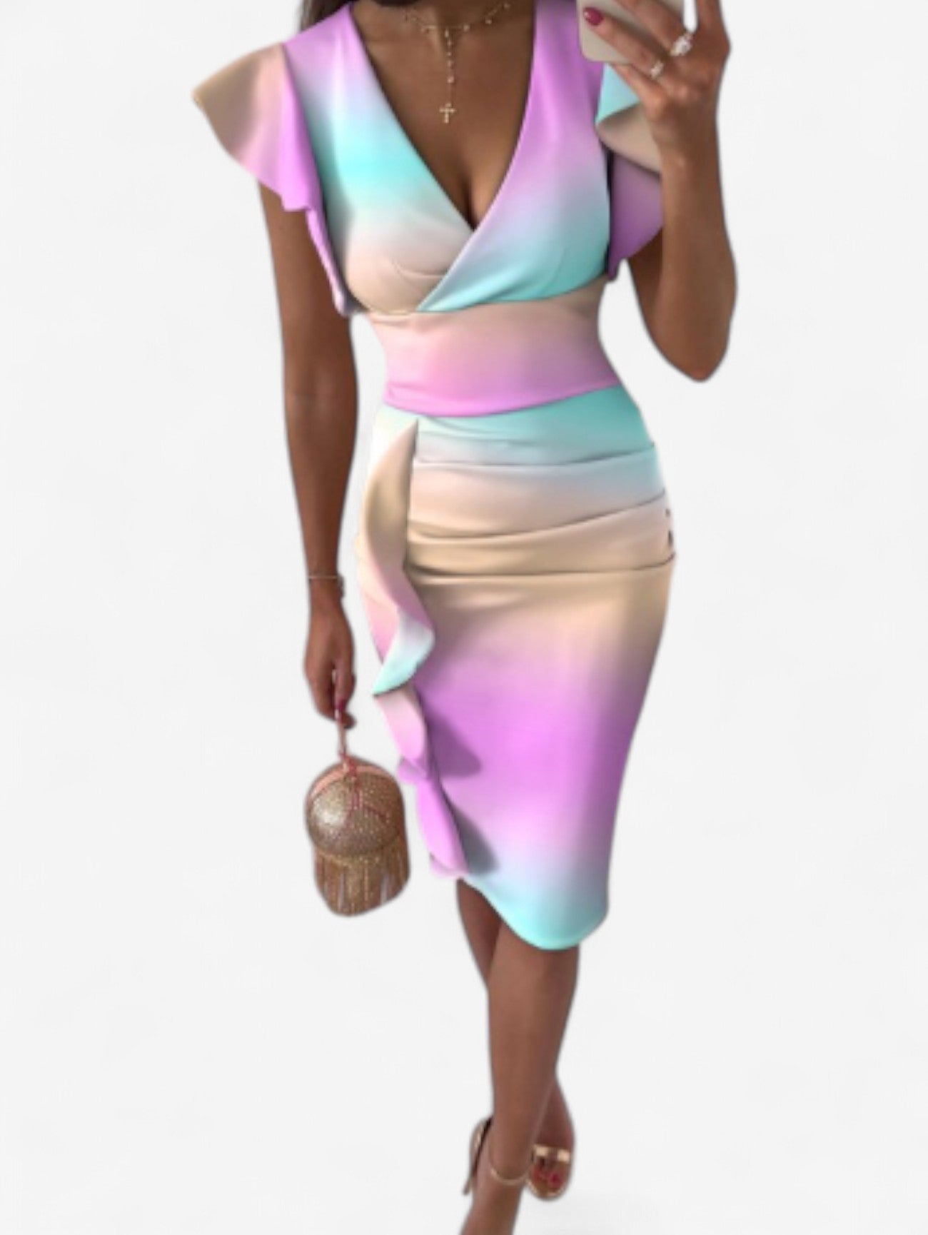 Jada | Women’s Formal Wedding Guest Bodycon Midi Dress