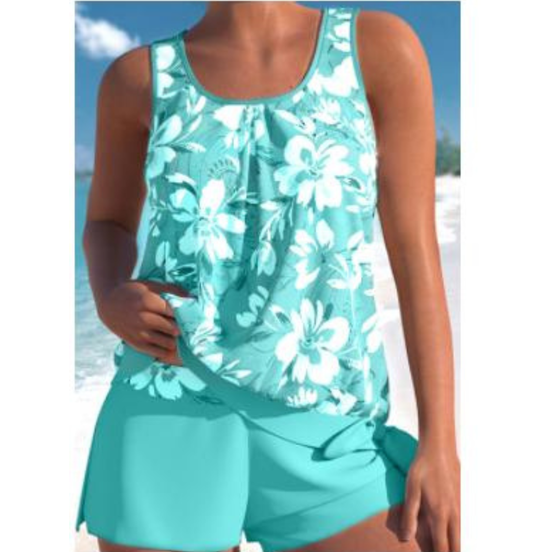 Women's Summer Floral Tankini Set