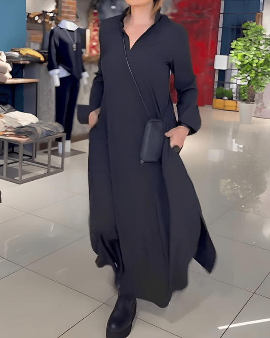 Jada | Women's Modest V Neck Formal Wrap Maxi Dress