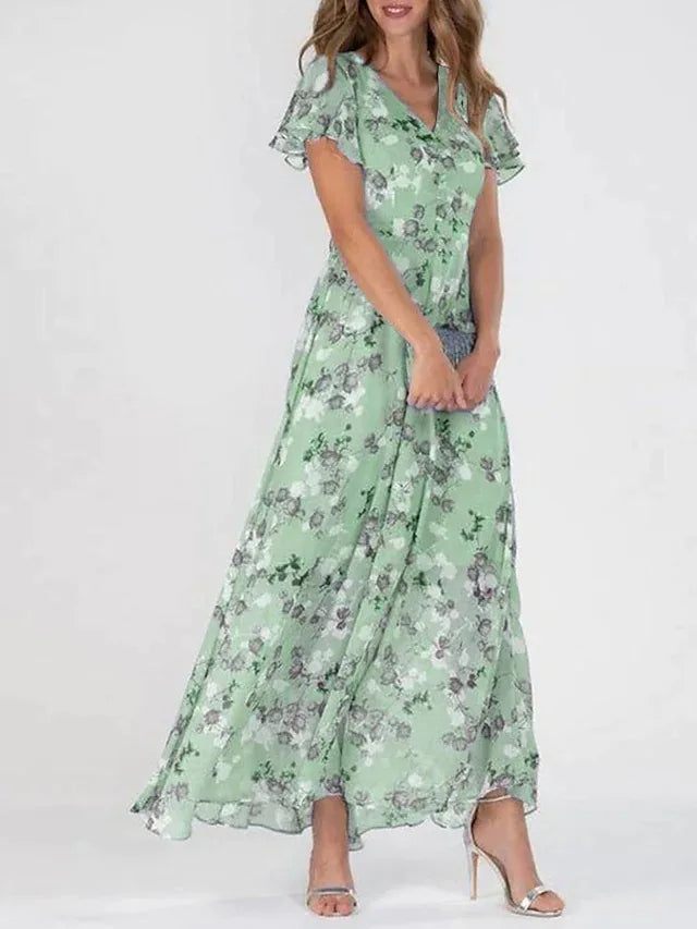 Jada | Women's Floral Wedding Guest Summer Maxi Dress