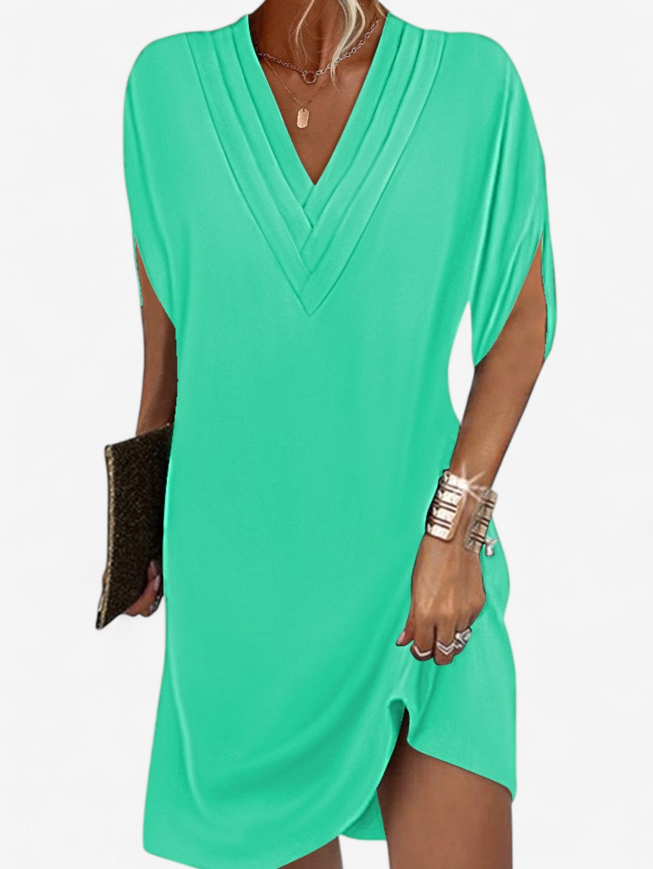 Jada | Women's Casual Summer Midi V-neck Dress