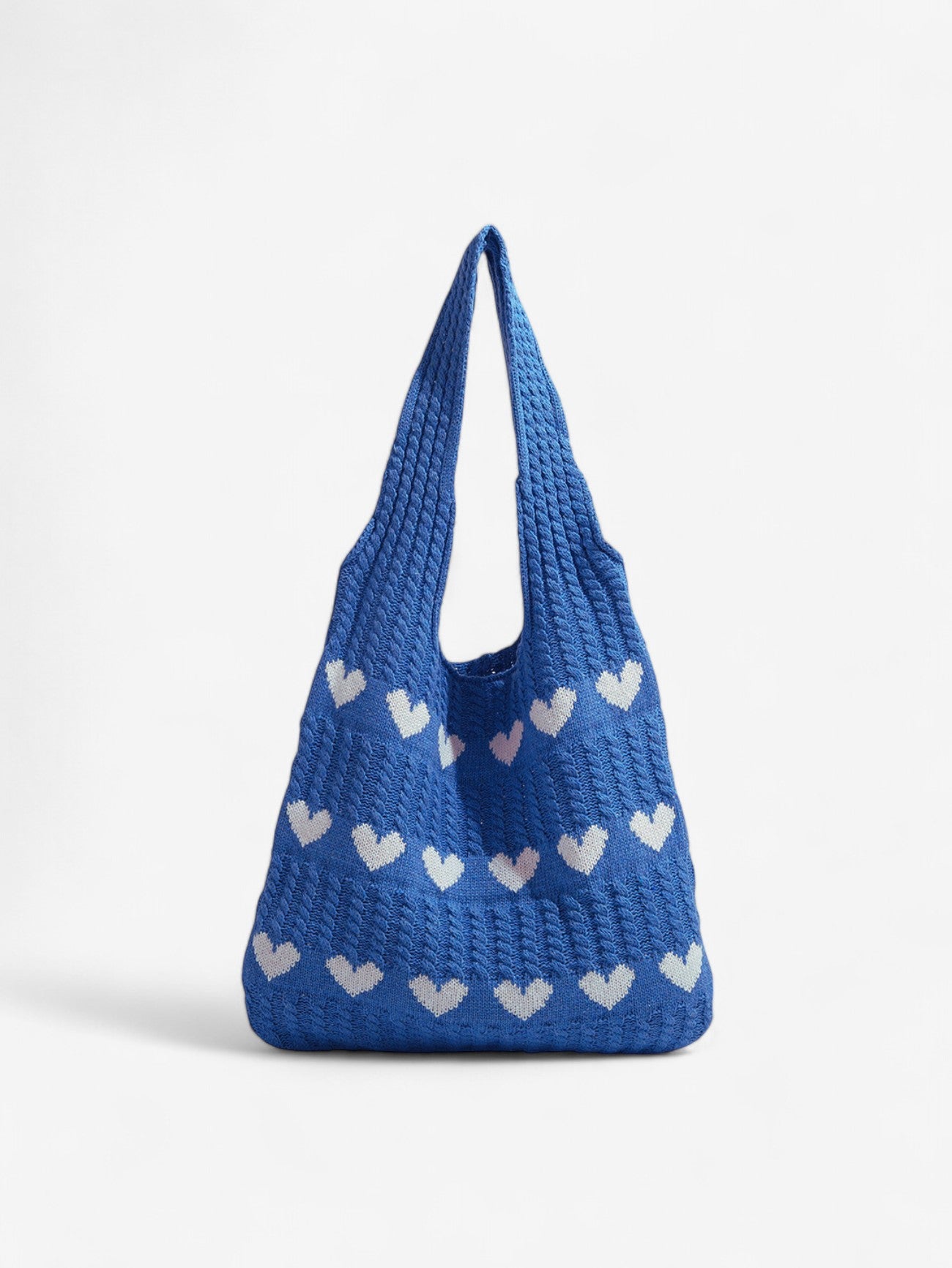 Jada | Women's Large Soft Crochet Heart Tote Bag