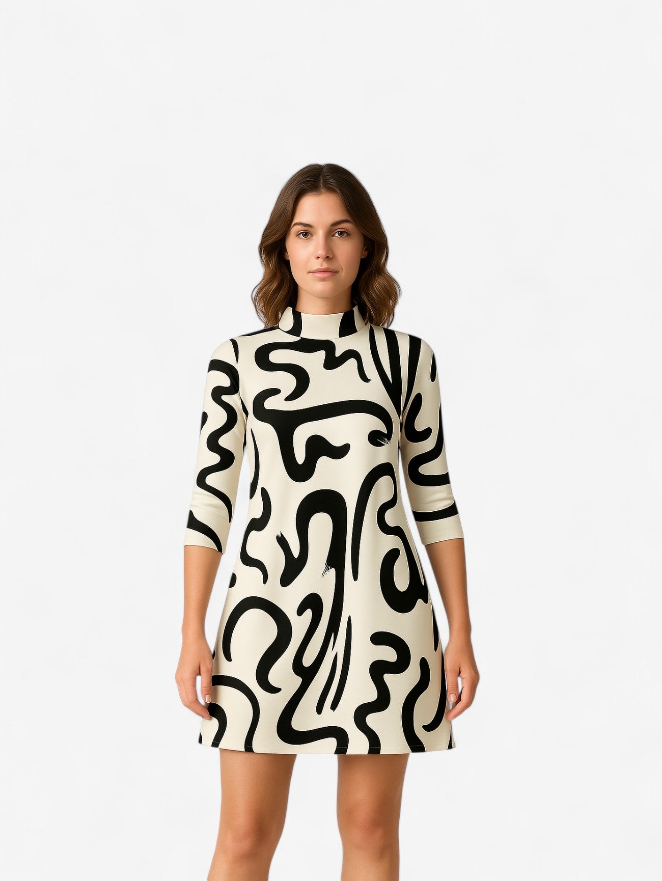 Jada | Women's Abstract Print A Line Mini Dress