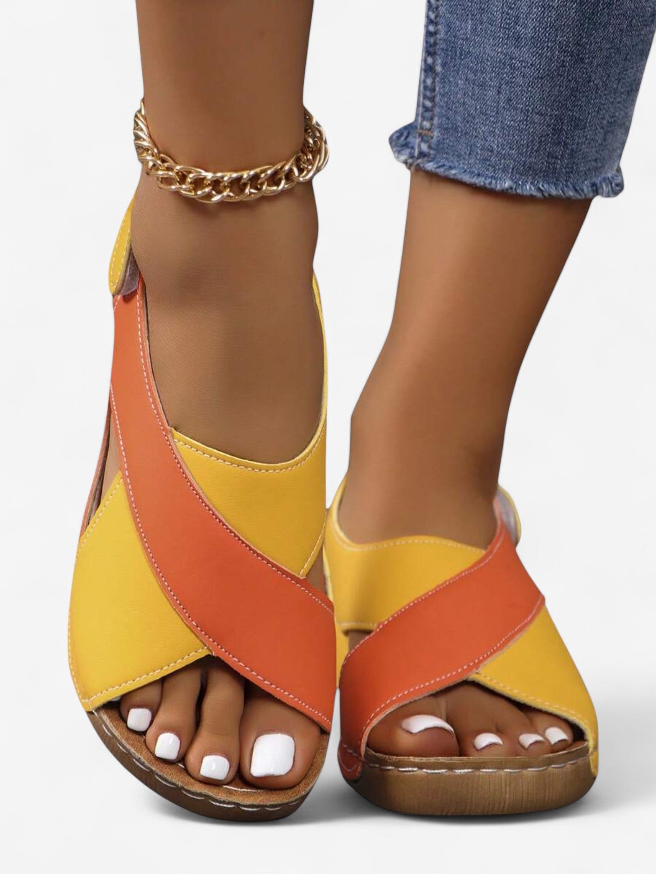 Jada | Women's Summer Open Toe Velcro Sandals