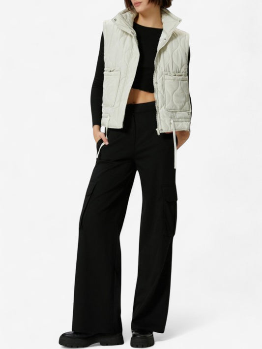 Jada | Women's Quilted Collar Sleeveless Vest