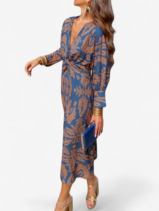 Jada | Women's V Neck Wrap Wedding Guest Maxi Dress