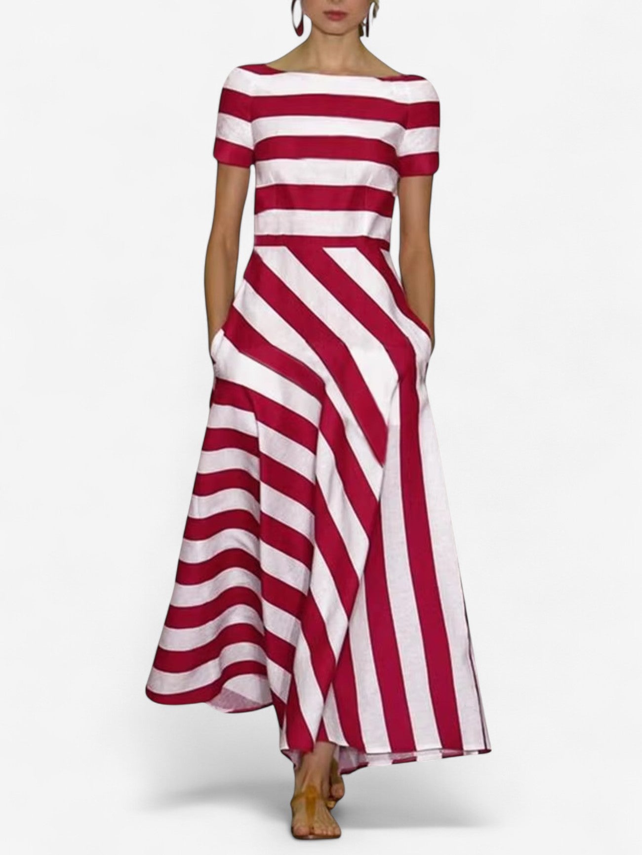 Jada | Women's Formal Striped Summer Maxi Dress
