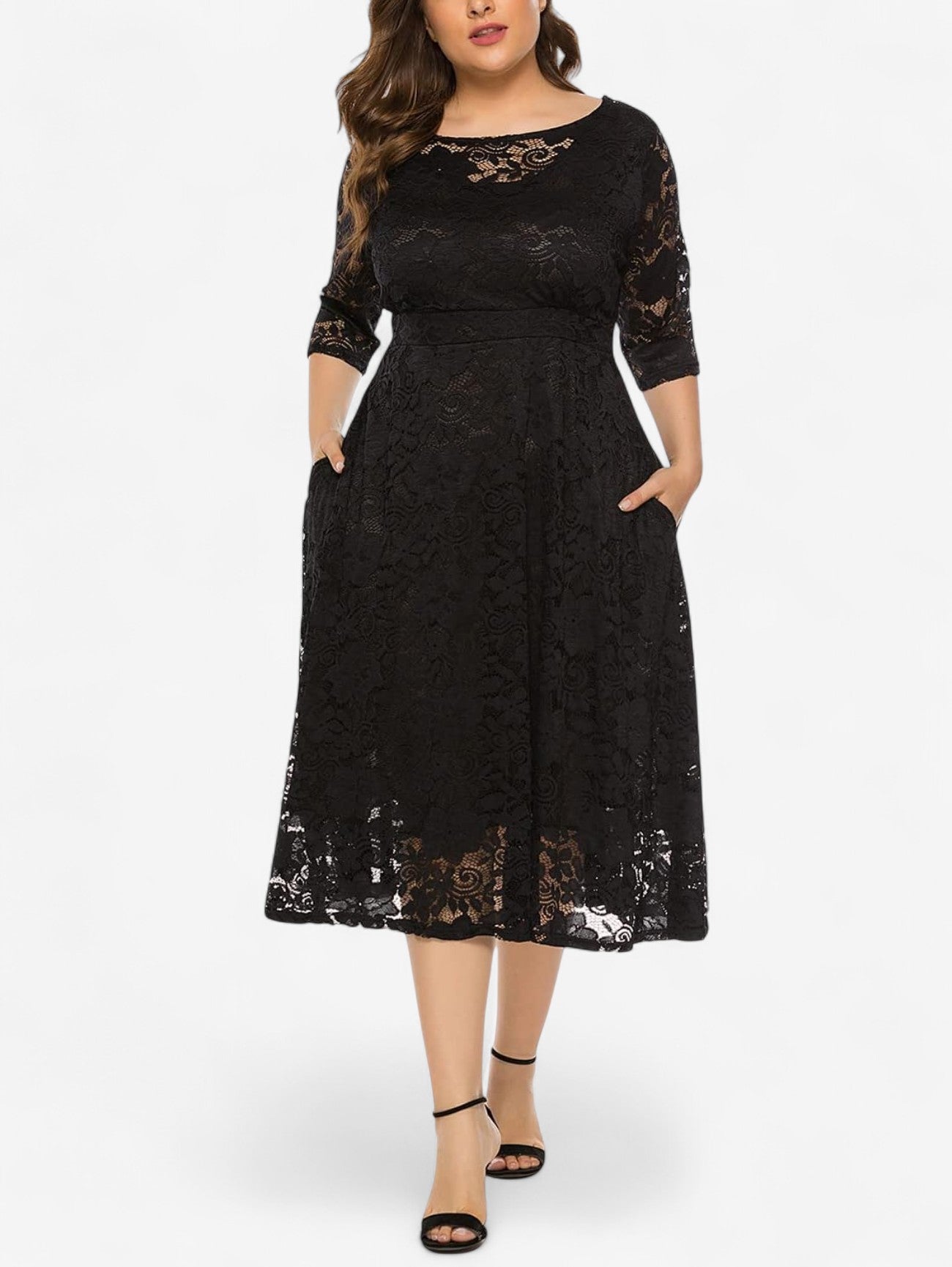 Jada | Women's Plus Size Wedding Guest Midi Dress